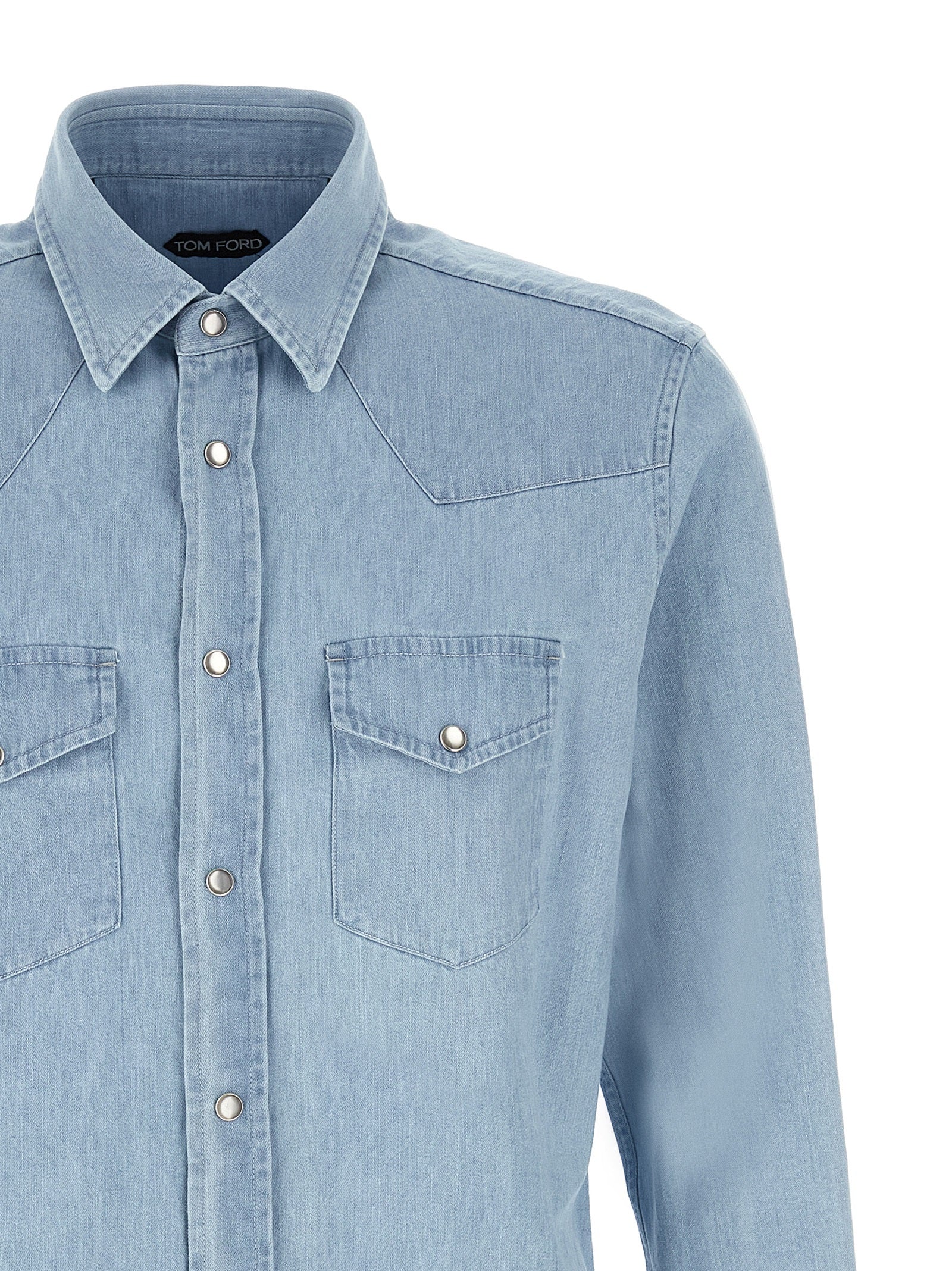 Western shirt Light Blue Cotton Shirt, Blouse