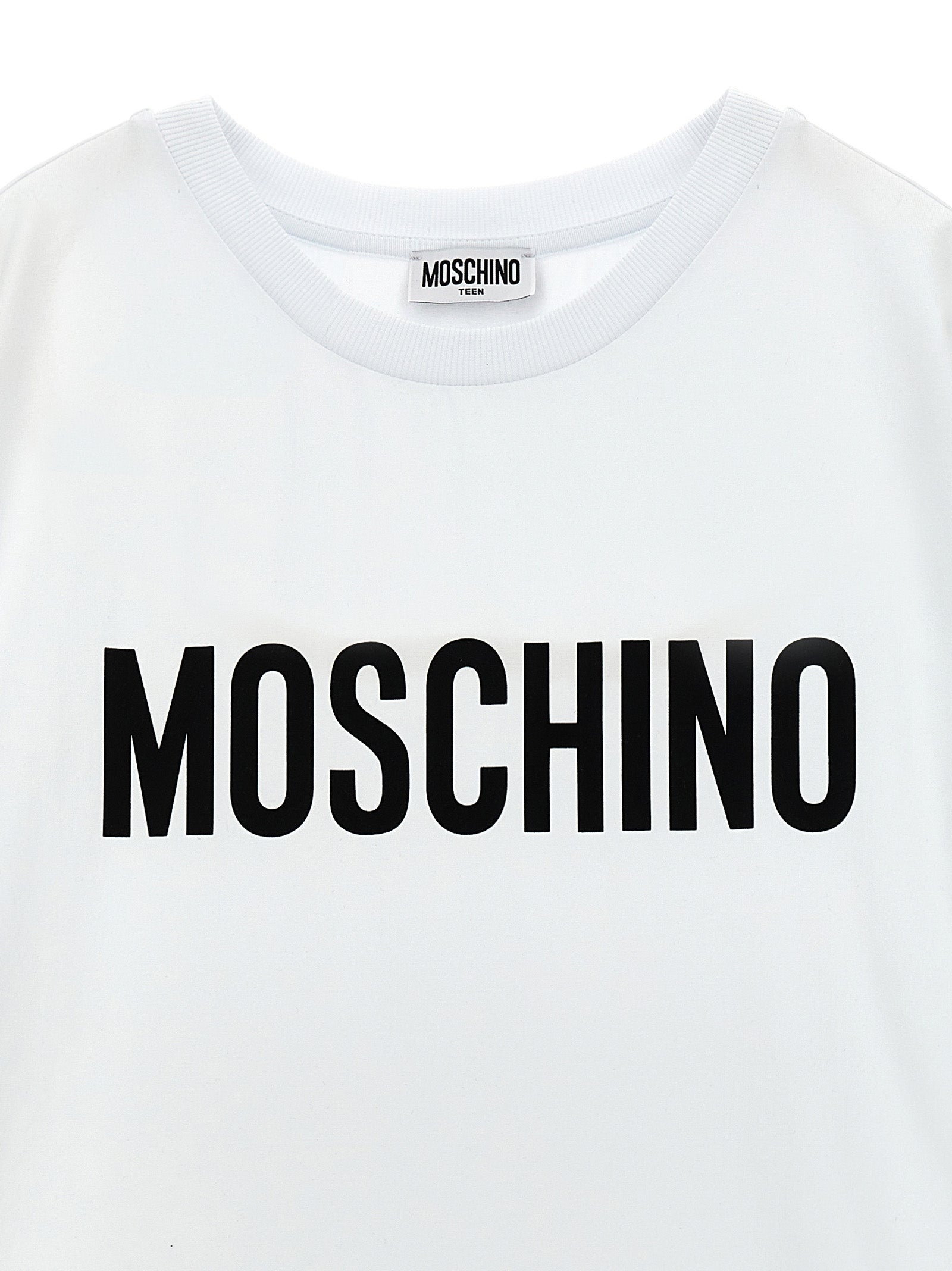 Logo print dress White/black Cotton