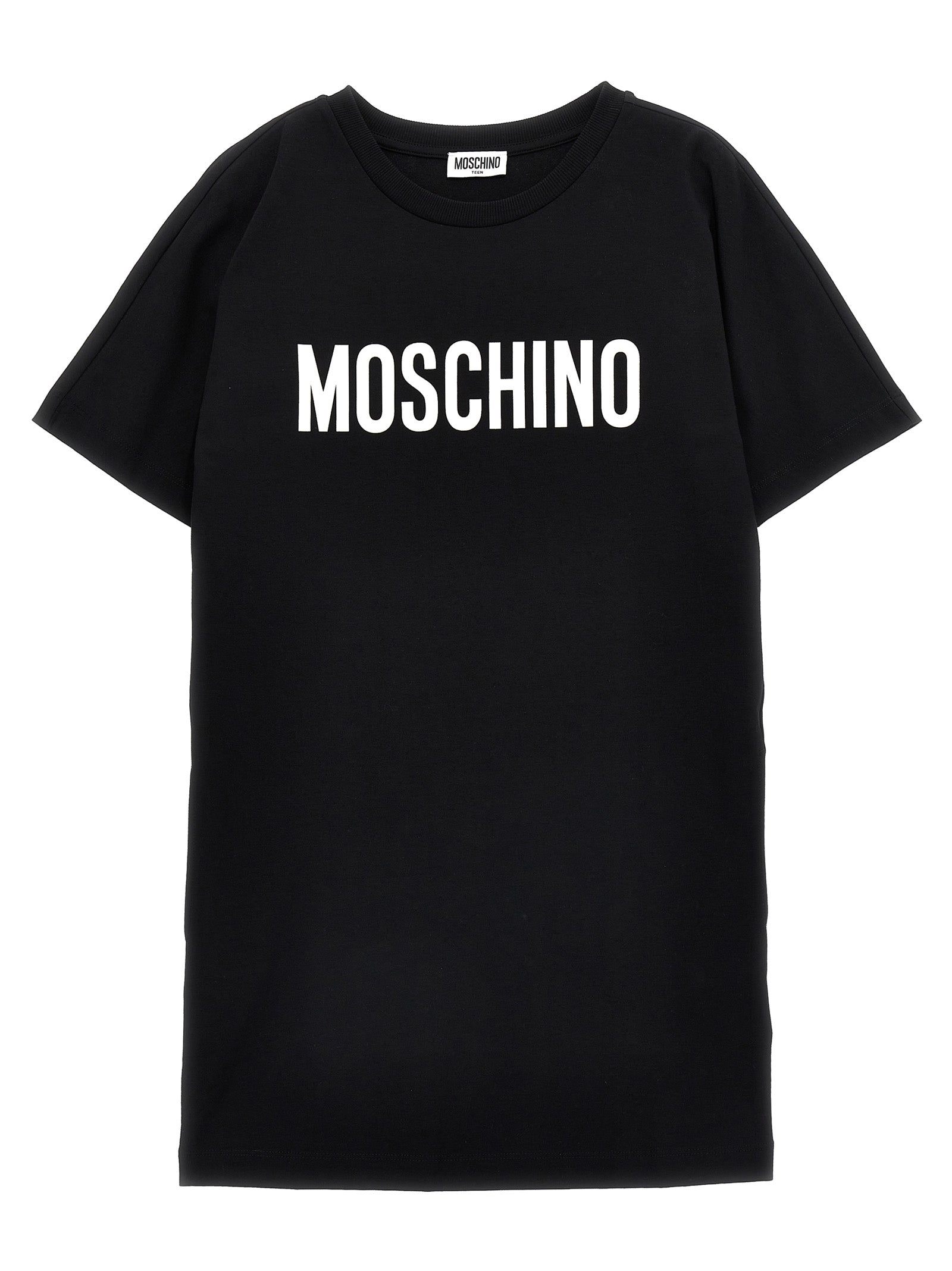 Logo print dress White/black Cotton