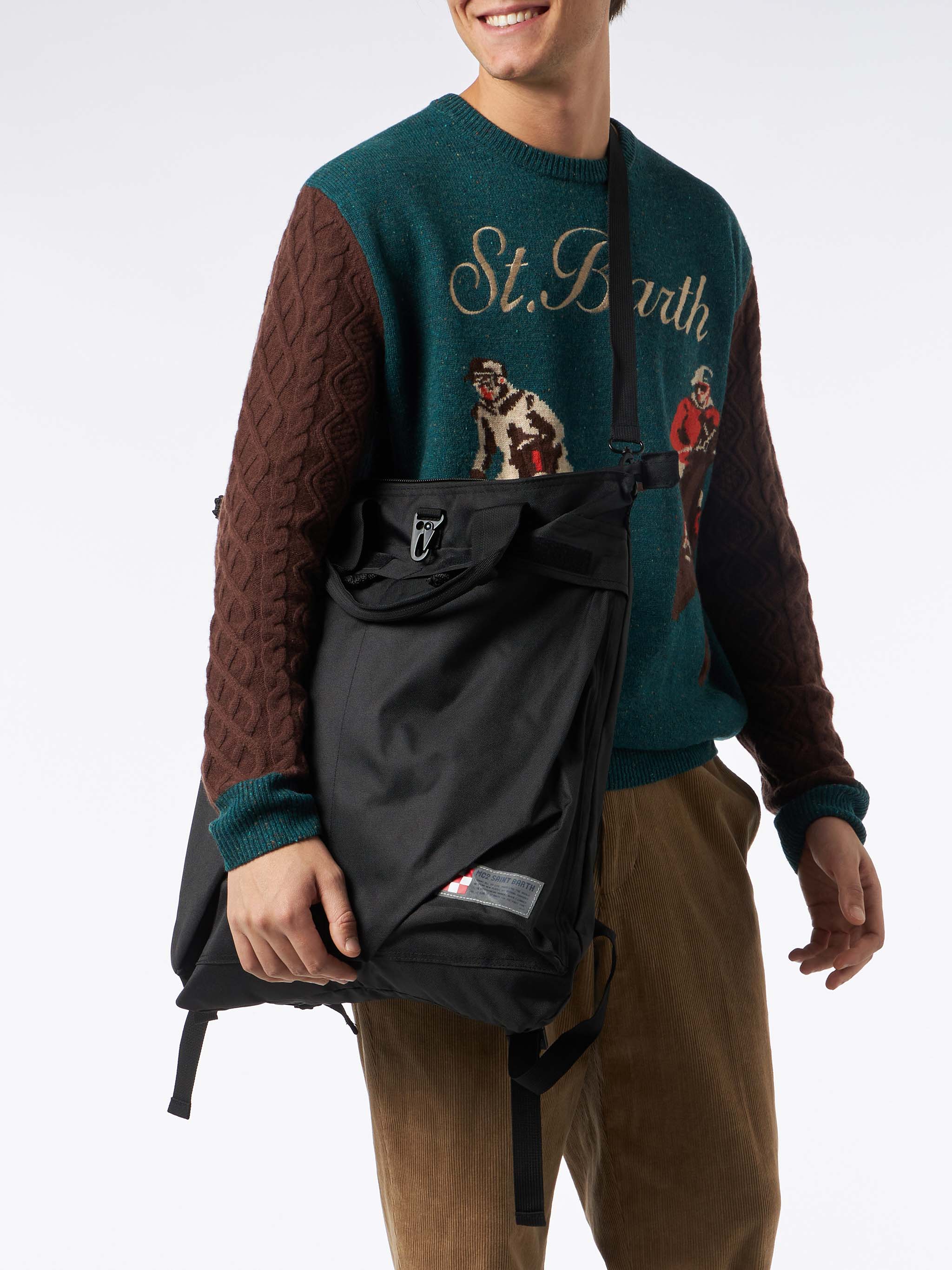 Canvas Black Backpack Helmut