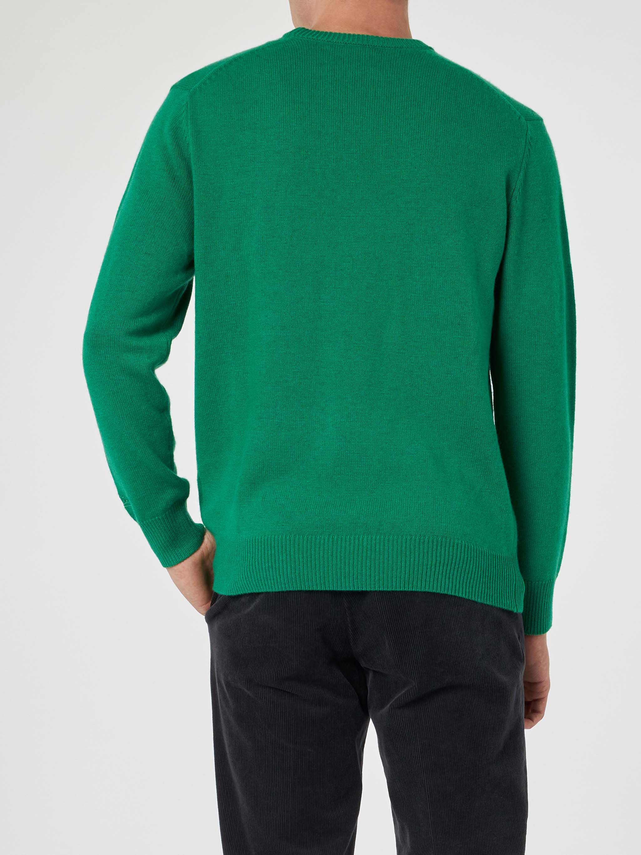 Crewneck Sweater Heron With Crypto Ducky Jacquard | Puppets Special Edition Green