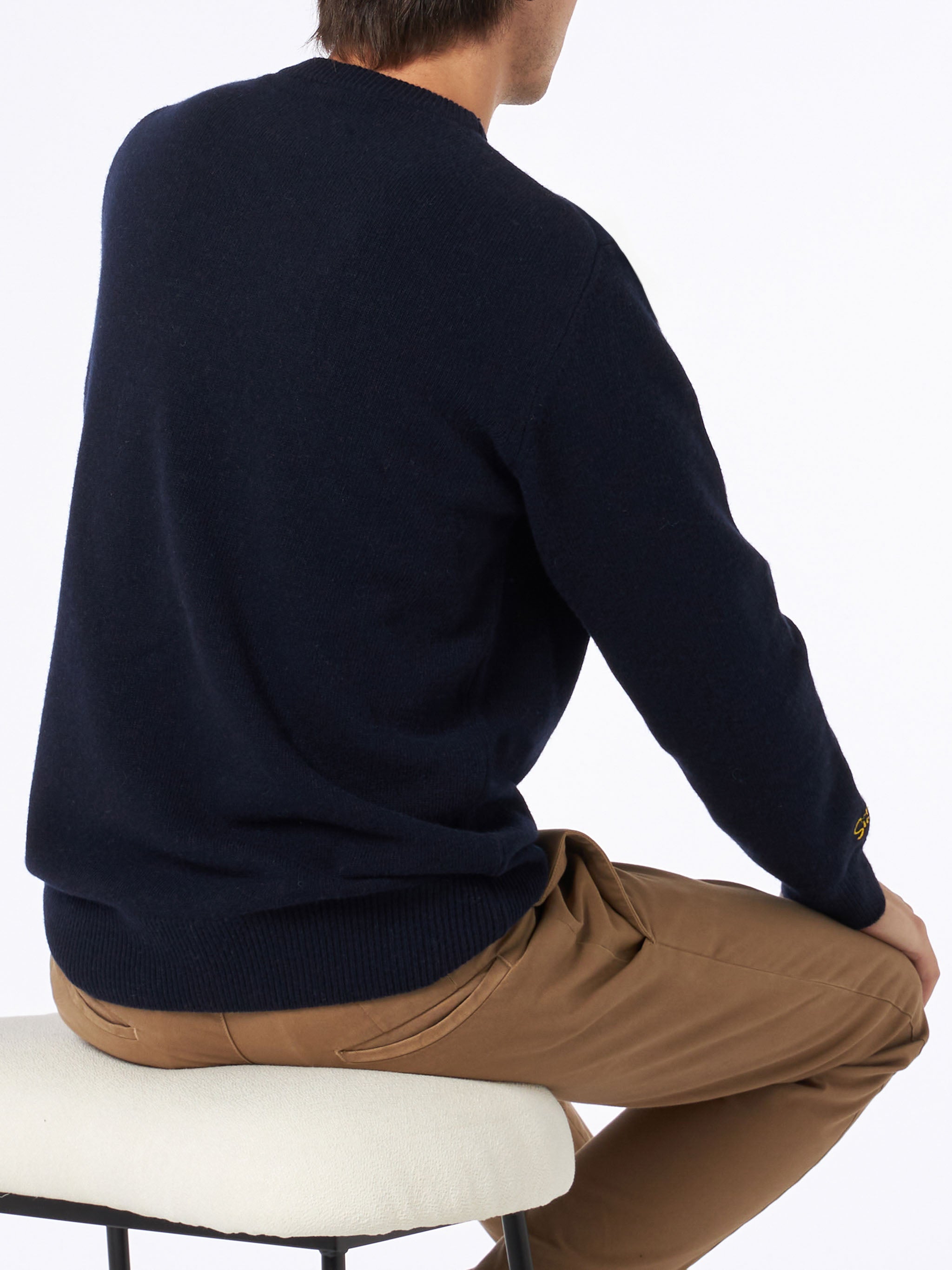 Crewneck Sweater Heron With Homer Simpson Jacquard | The Simpsons Special Edition Blue
