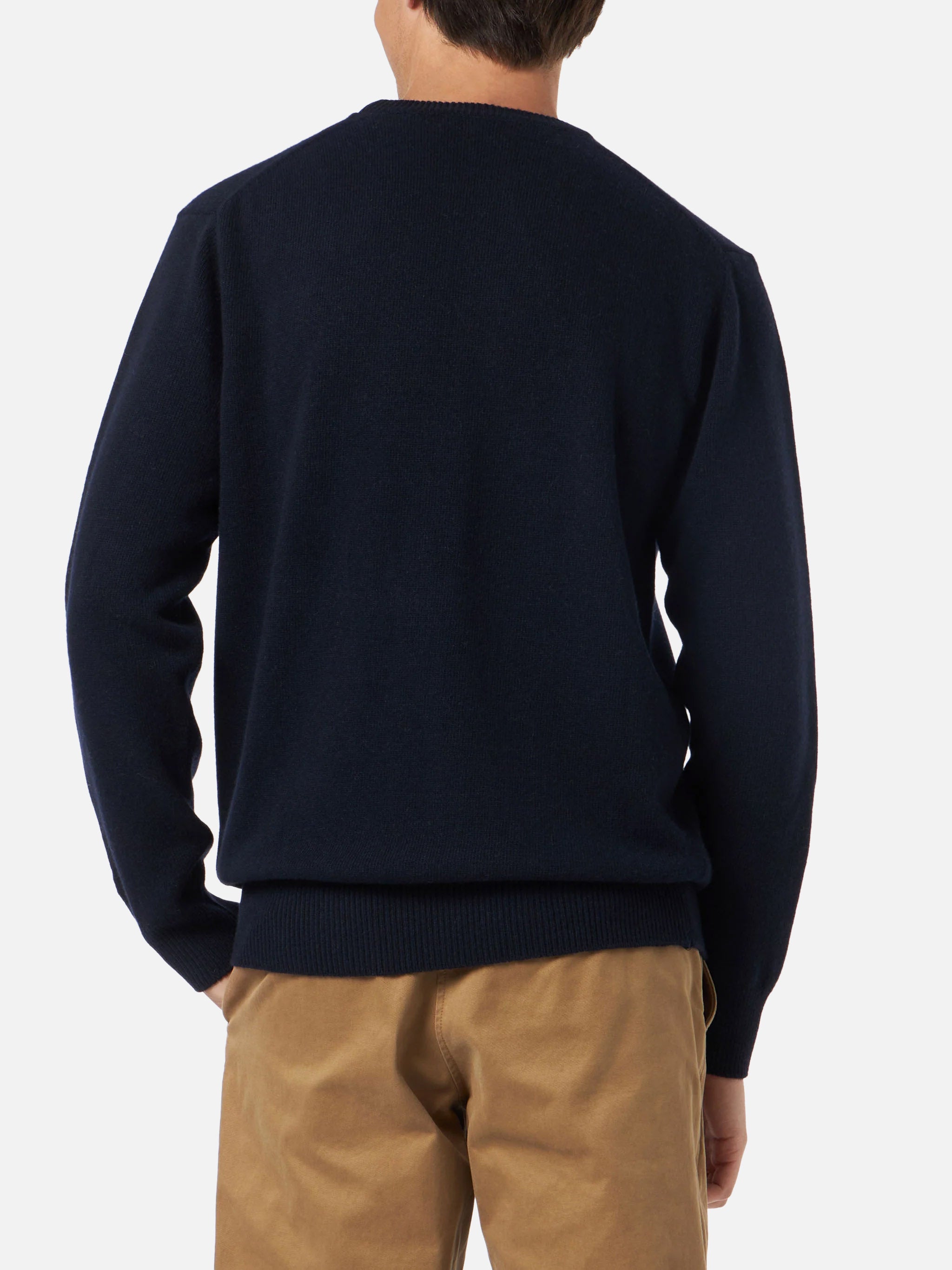 Crewneck Sweater Heron With St. Barth Padel Club Jacquard Blue