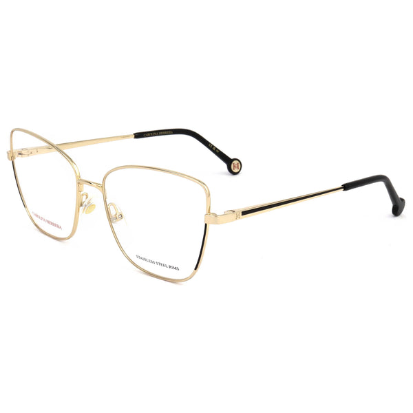 Carolina Herrera Womens 56mm Black Gold Eyeglasses Her0209-2m2-56 One Color Sunglasses