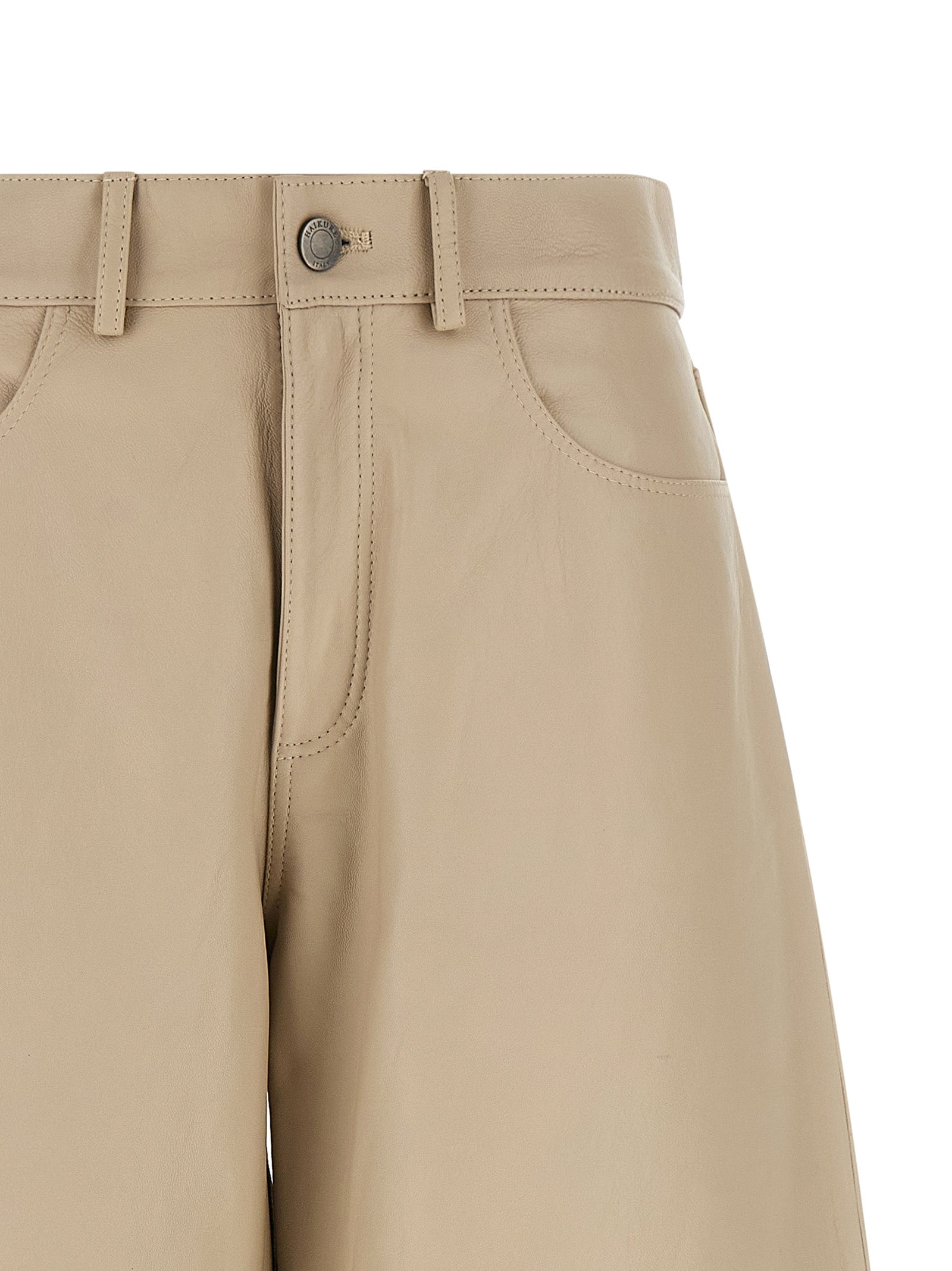 Bethany pants Beige Lamb Leather (ovis Aries)