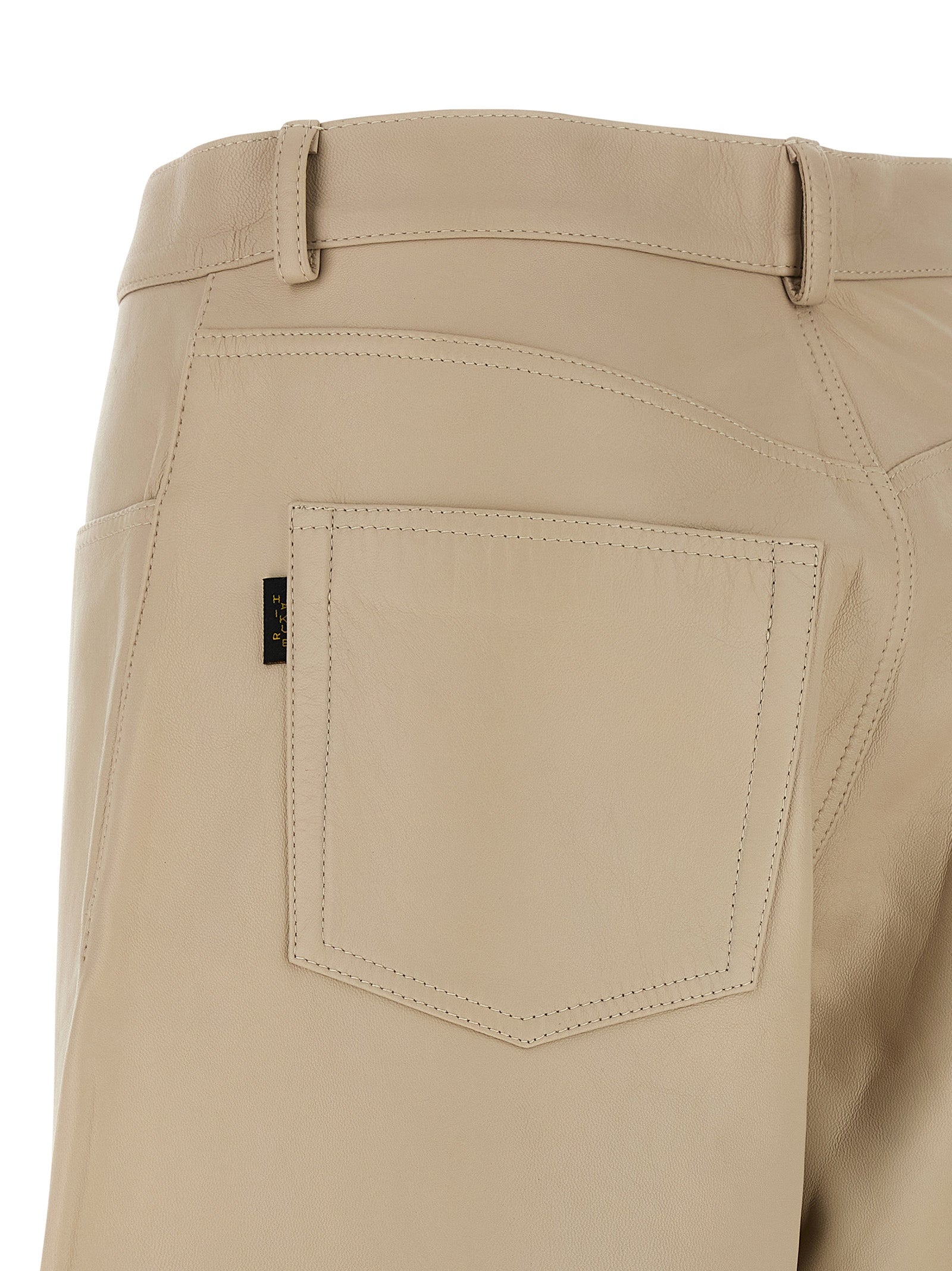 Bethany pants Beige Lamb Leather (ovis Aries)