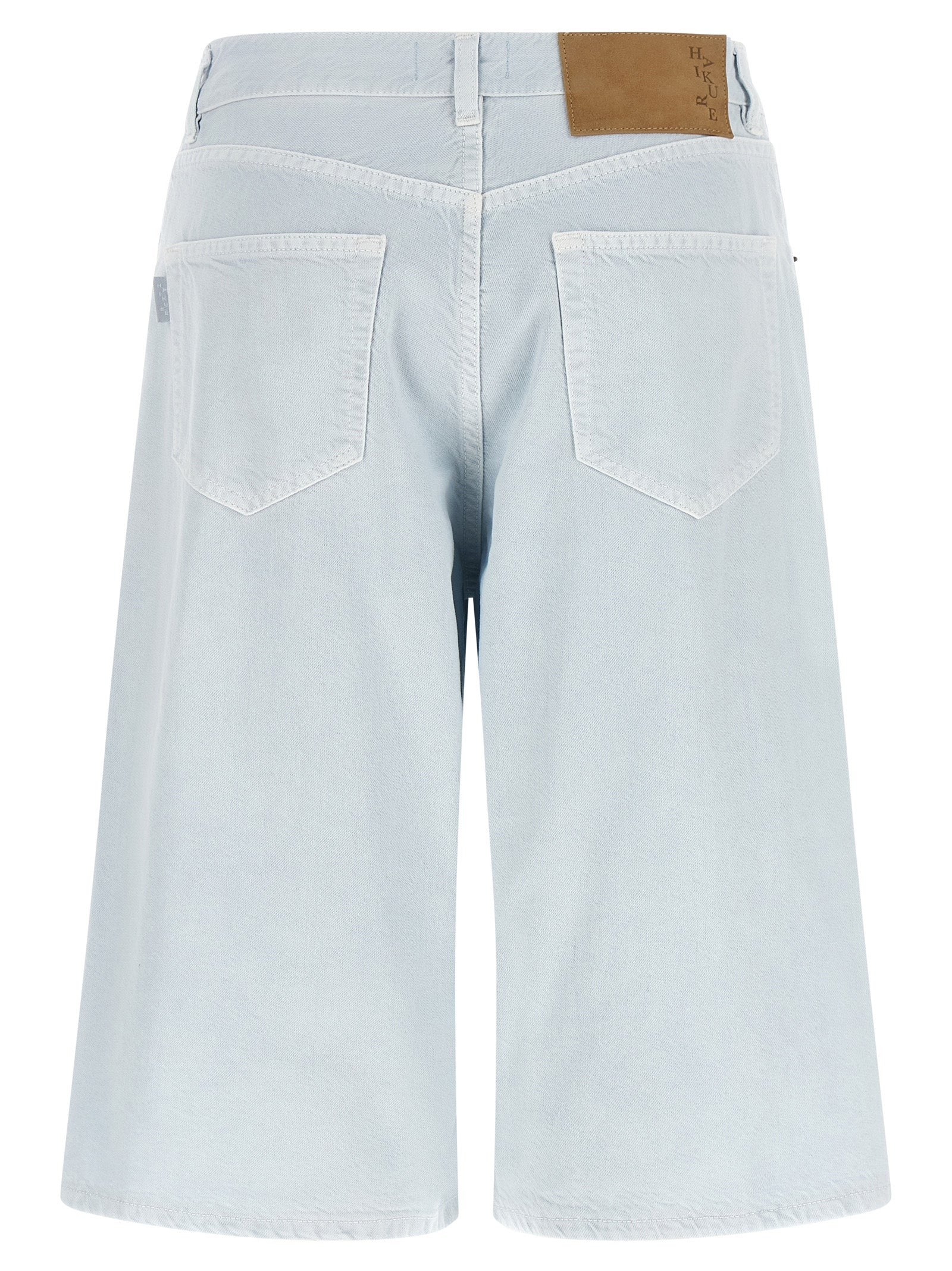 New Becky Twill 45 bermuda shorts Light Blue Cotton Linen Bermuda
