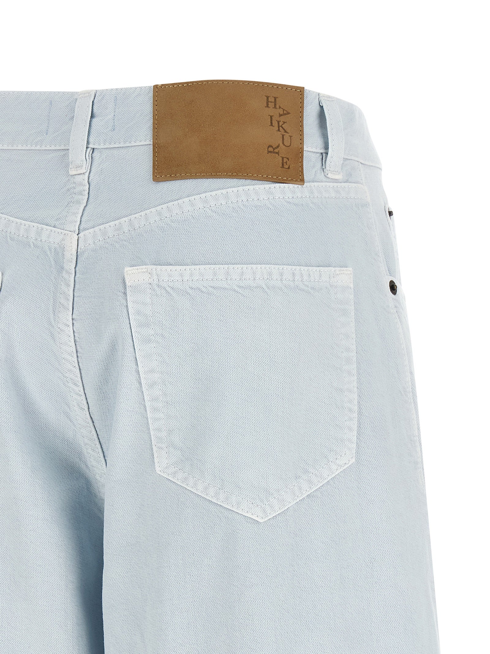 New Becky Twill 45 bermuda shorts Light Blue Cotton Linen Bermuda