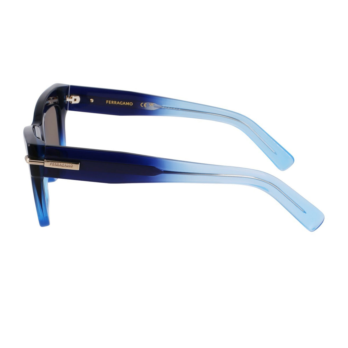 Salvatore Ferragamo SF2031S 415 Gradient Dark Blue Transparent Blu Acetate Occhiali Da Sole