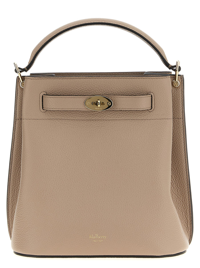 Islington Small Bucket Bag Gray Calfskin Leather (bos Taurus) Crossbody