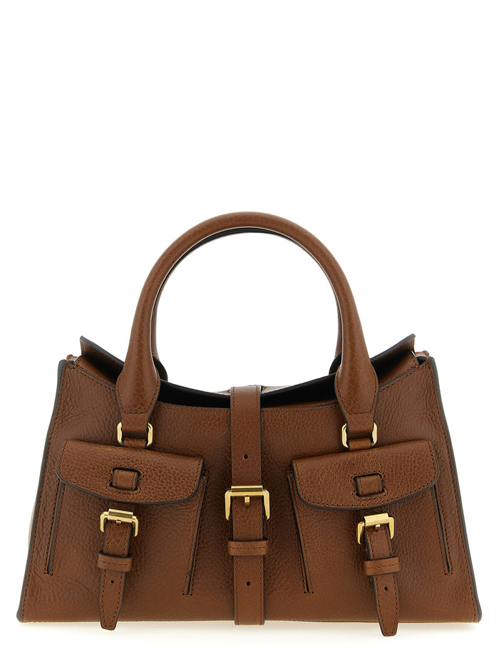 Roxanne small handbag Brown Calfskin Leather (bos Taurus) Crossbody Bags