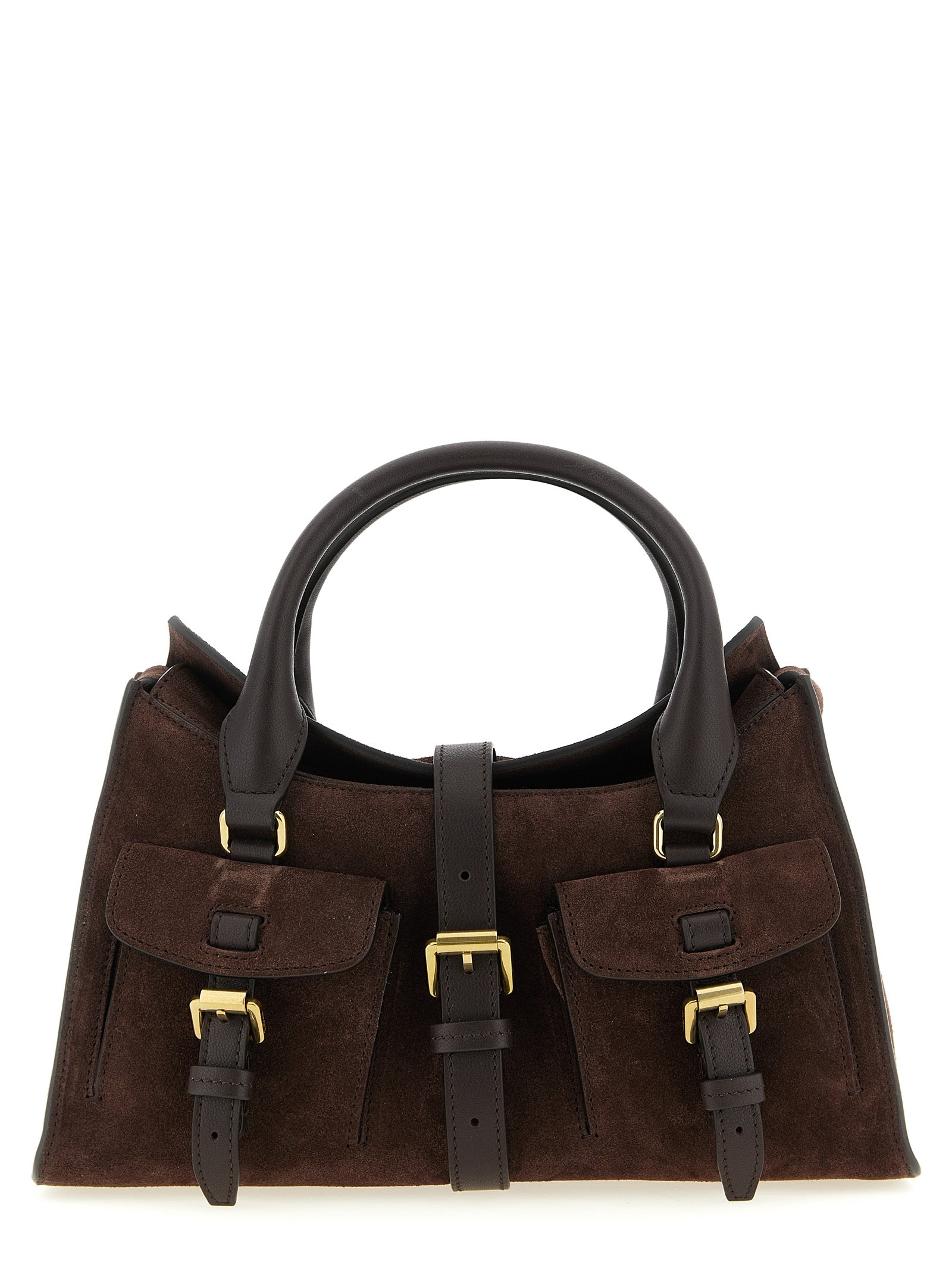 Roxanne small handbag Brown Calfskin Leather (bos Taurus) Crossbody Bags