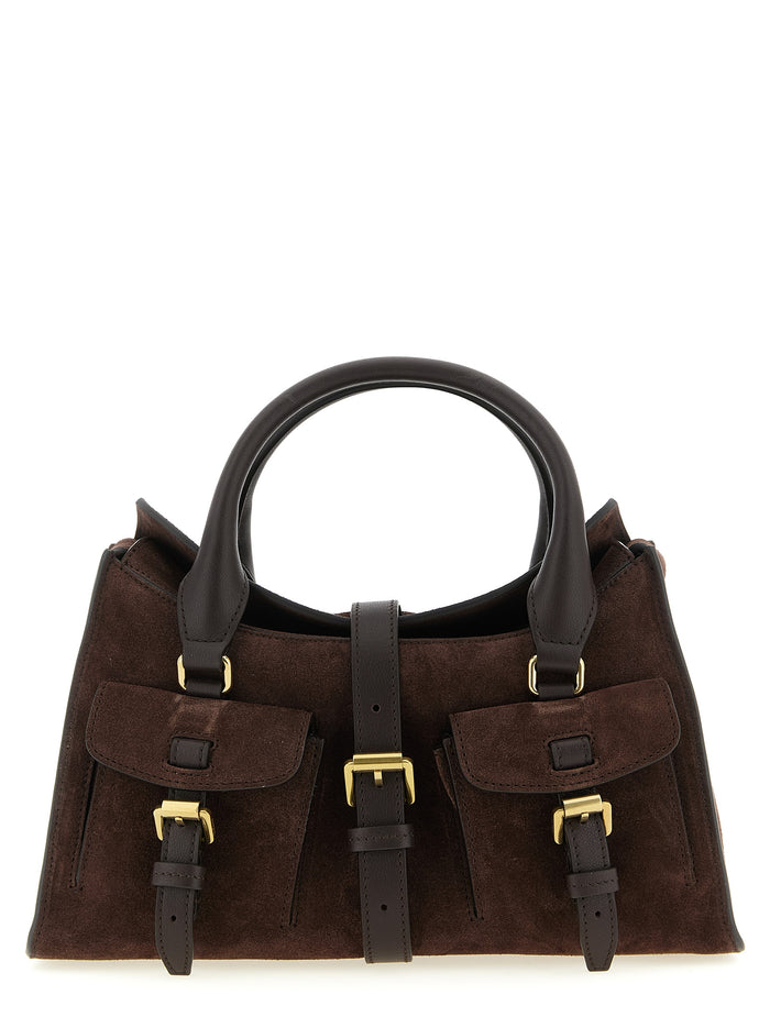 Roxanne small handbag Brown Calfskin Leather (bos Taurus) Crossbody Bags