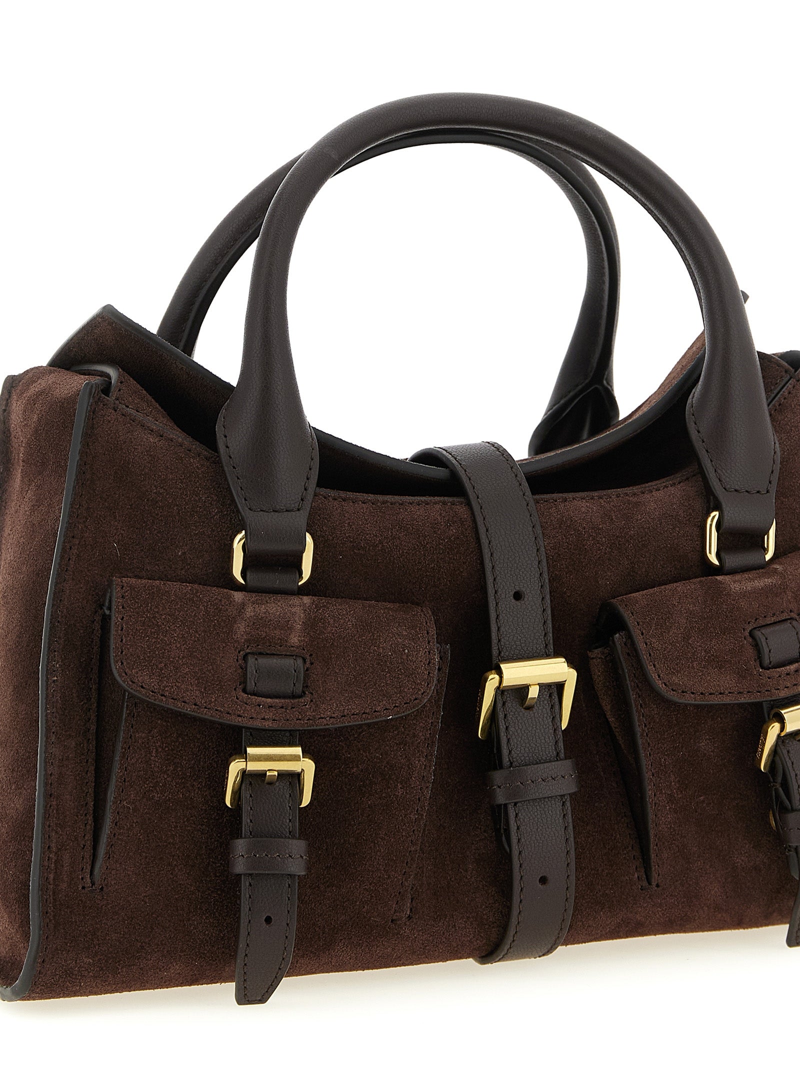 Roxanne small handbag Brown Calfskin Leather (bos Taurus) Crossbody Bags