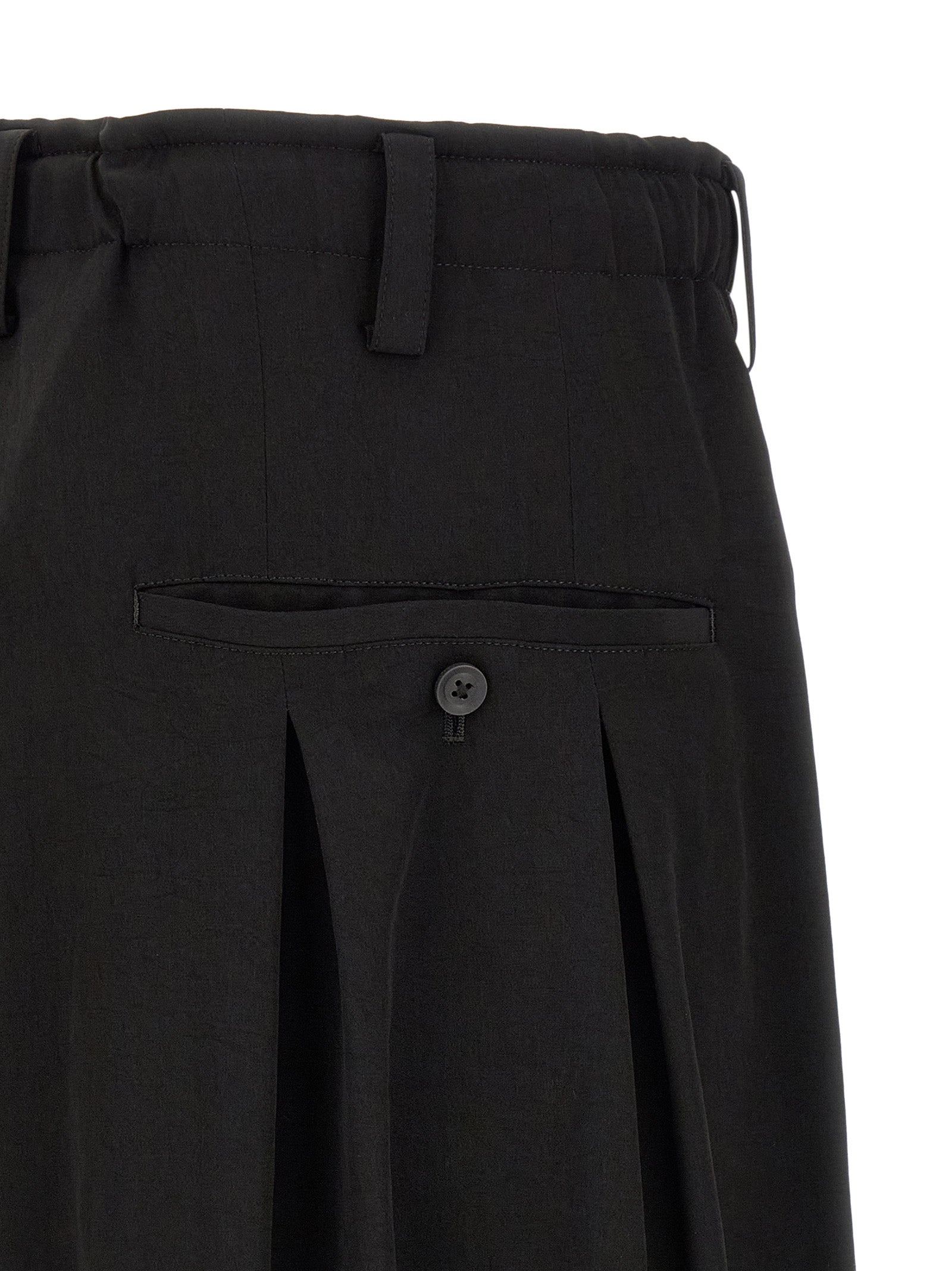 8 Tuck pants Black Polyamide