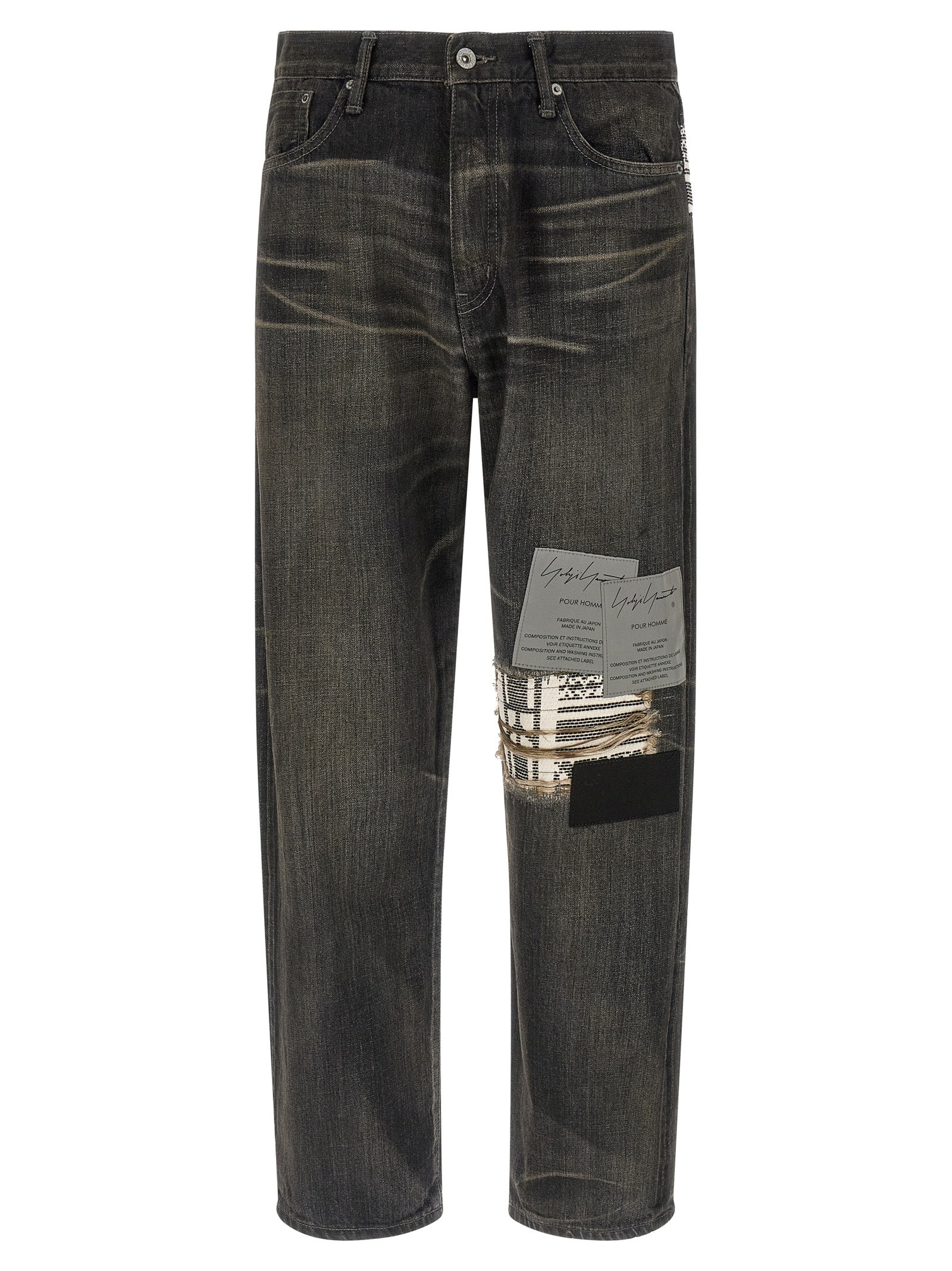 Yohji Yamamoto Savege denim jeans × NH Black Cotton