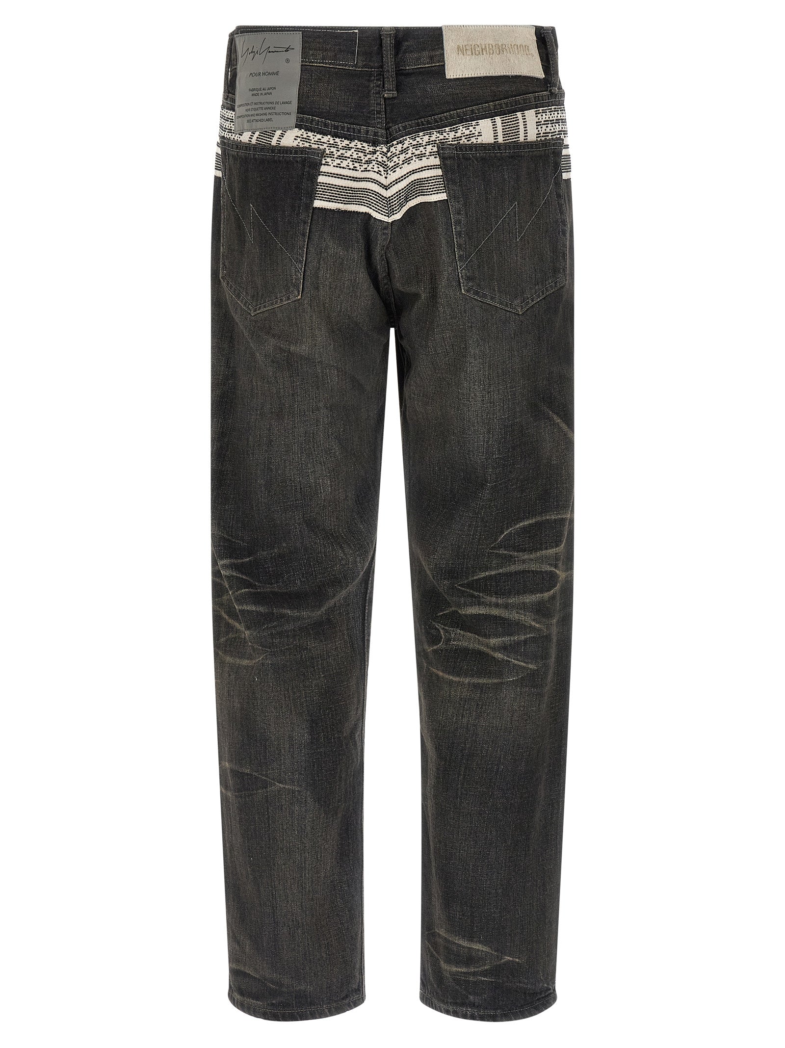 Yohji Yamamoto Savege denim jeans × NH Black Cotton