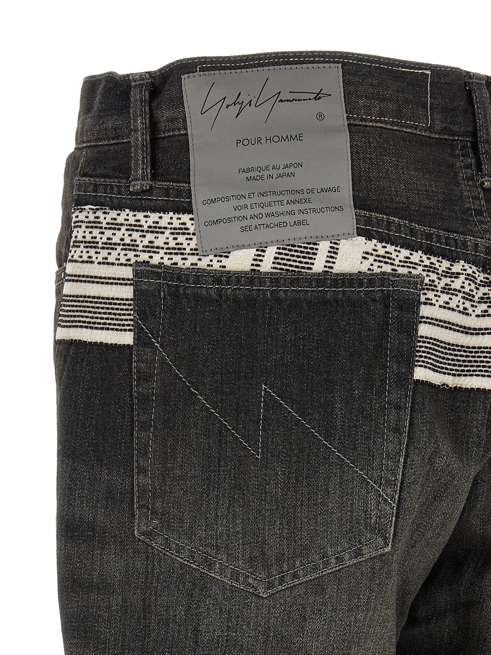 Yohji Yamamoto Savege denim jeans × NH Black Cotton