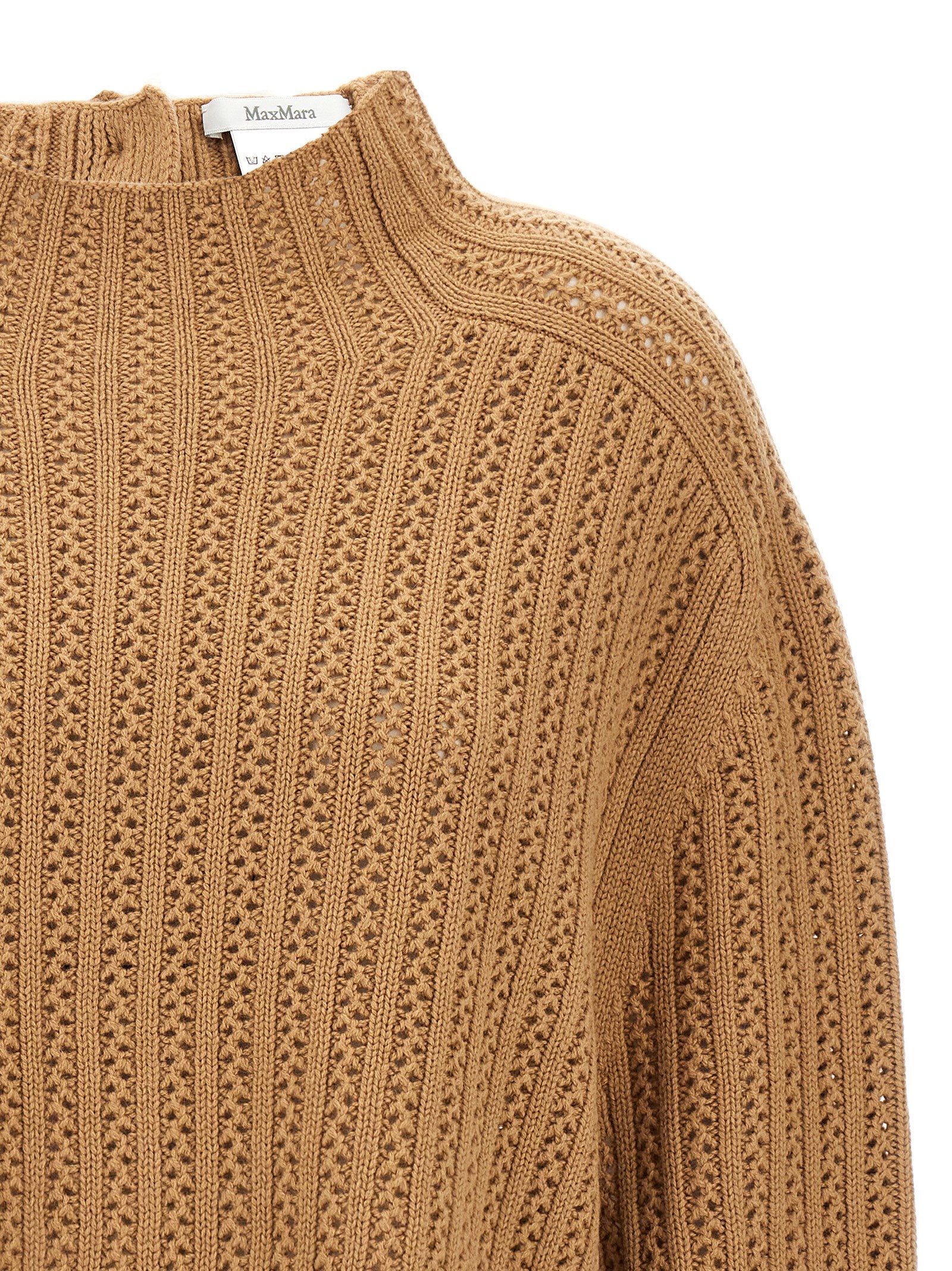 Hodeida cardigan Beige Wool Sweater, Cardigans