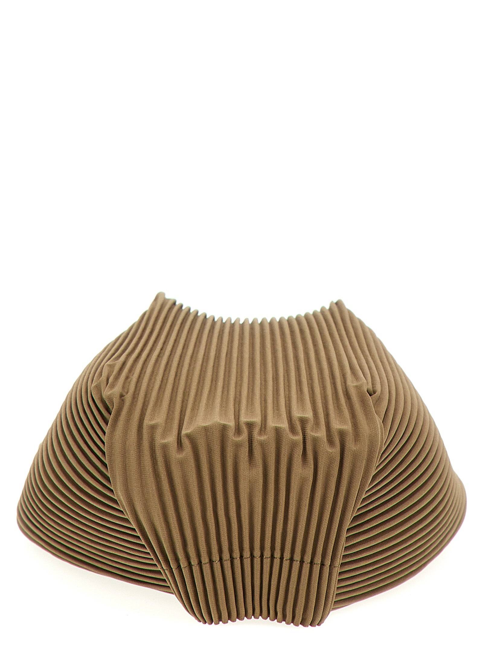 Pleated baseball cap Beige Polyester Hat