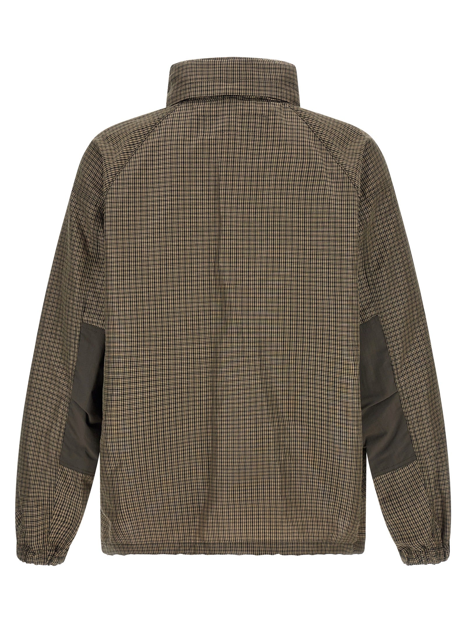 Vichy Windbreaker Green Linen Down Jacket, Parka, Casual Jackets