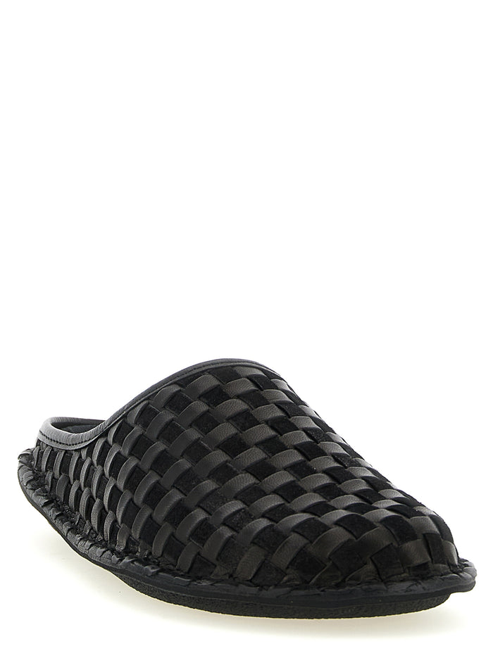 Sabots Roma Comme des Garçons Homme x VIBAe Black Cow Leather (bos Taurus) Flat Shoes