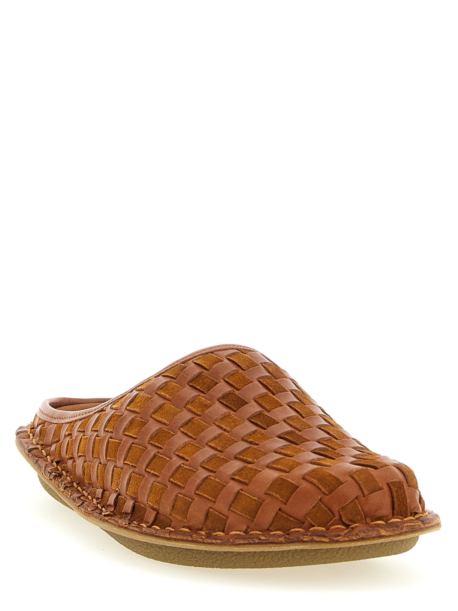 Sabots Roma Comme des Garçons Homme x VIBAe Brown Cow Leather (bos Taurus) Flat Shoes