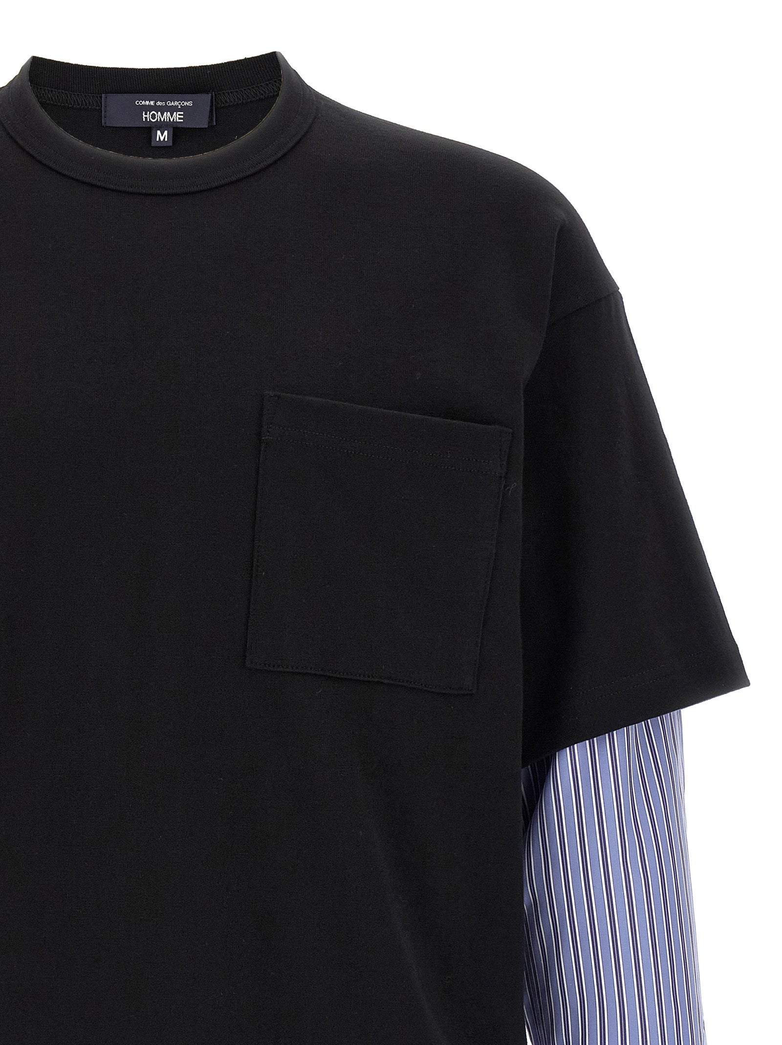 Shirt insert t-shirt Black Cotton