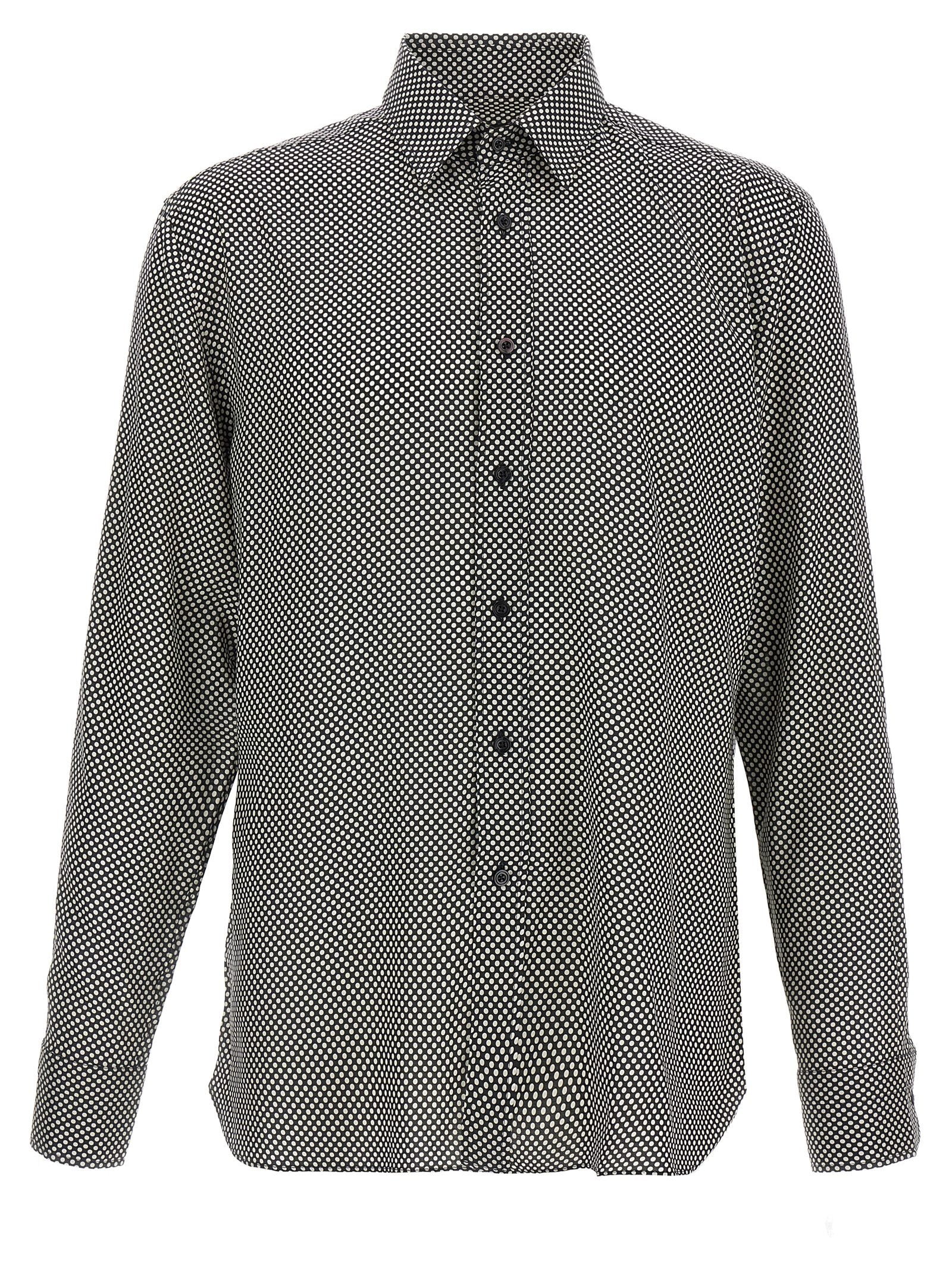Polka dot shirt White/black Lyocell Shirt, Blouse