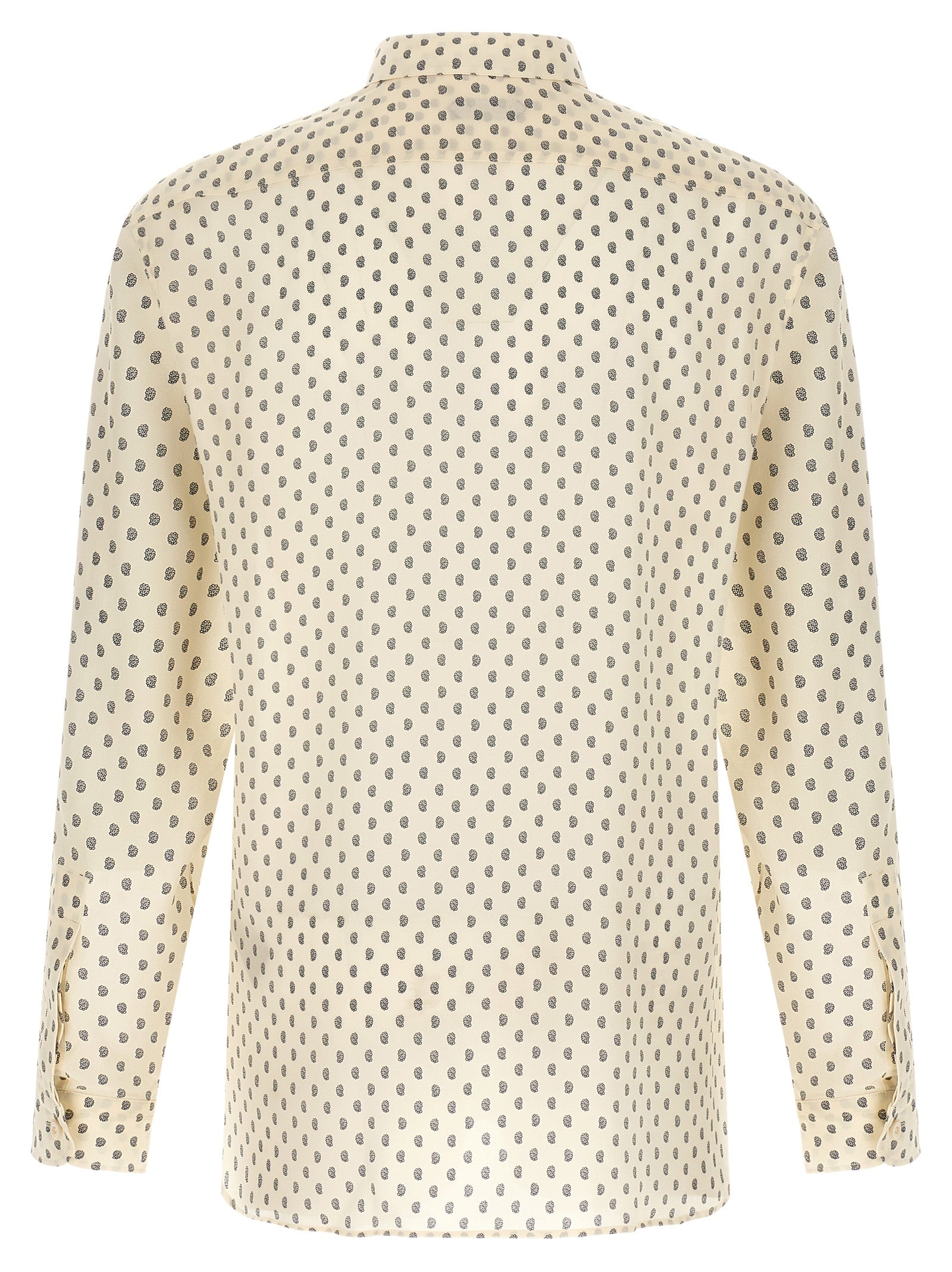 Paisley print shirt Beige Silk Shirt, Blouse