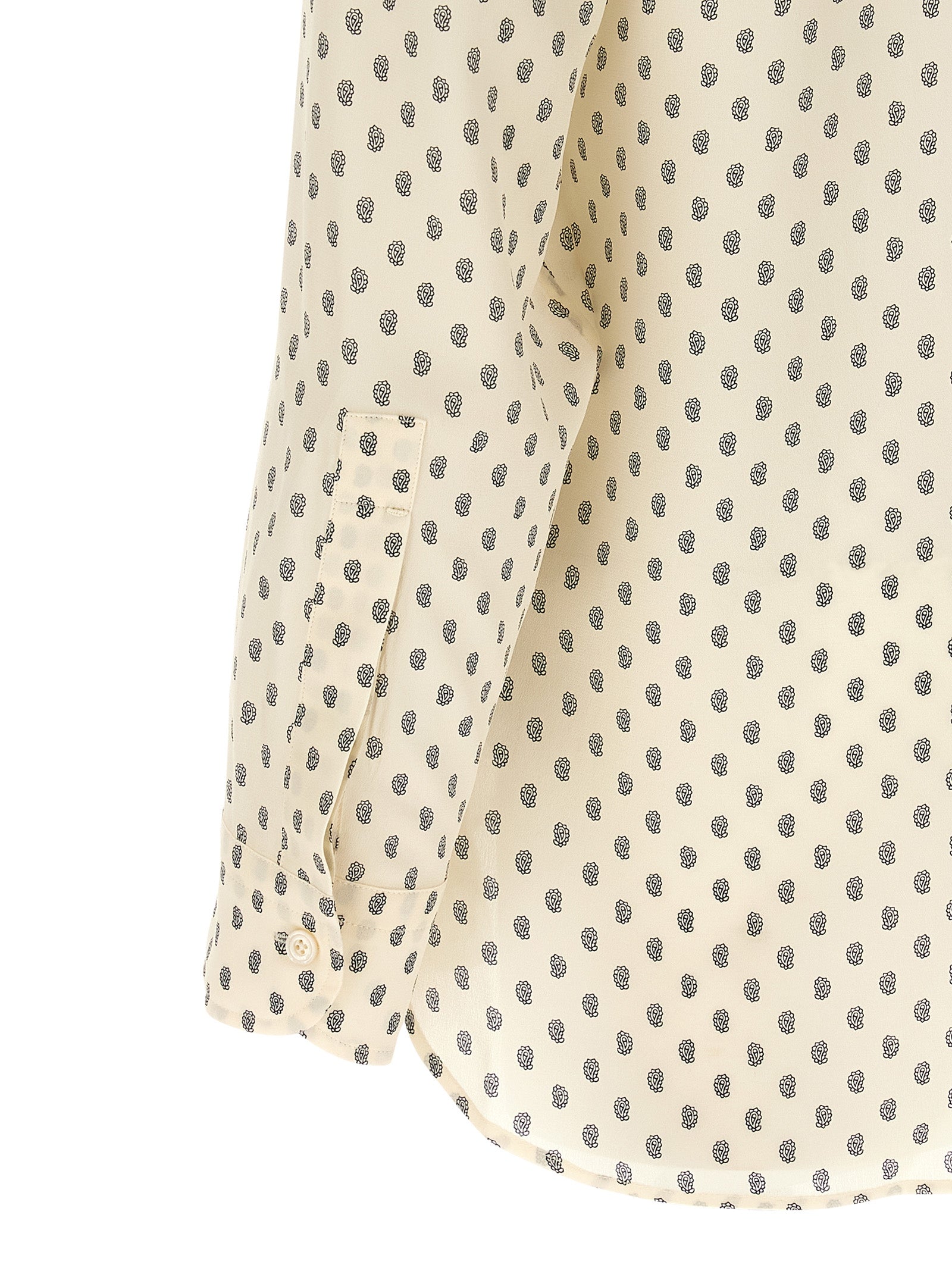 Paisley print shirt Beige Silk Shirt, Blouse