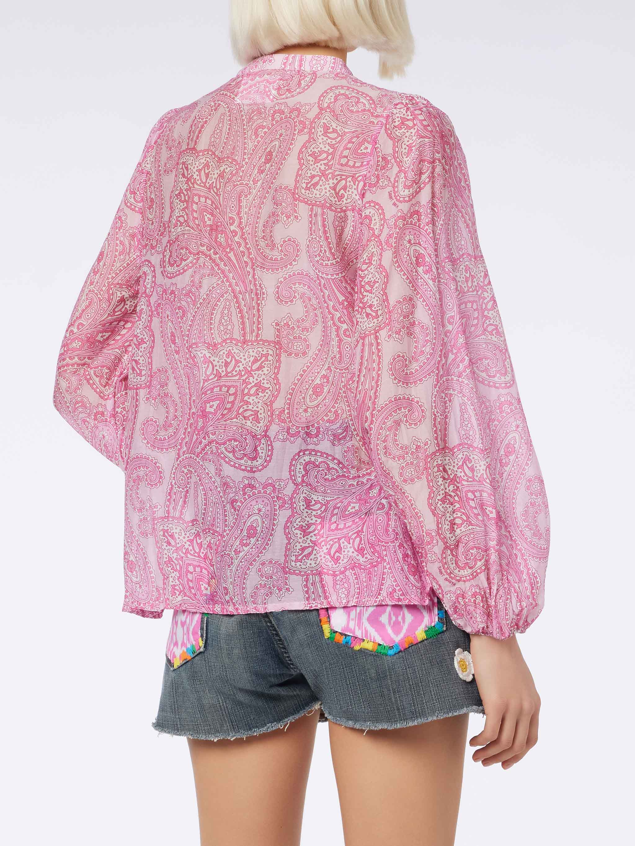 Harper Silk Voile Blouse With Paisley Print __single__ Shirt