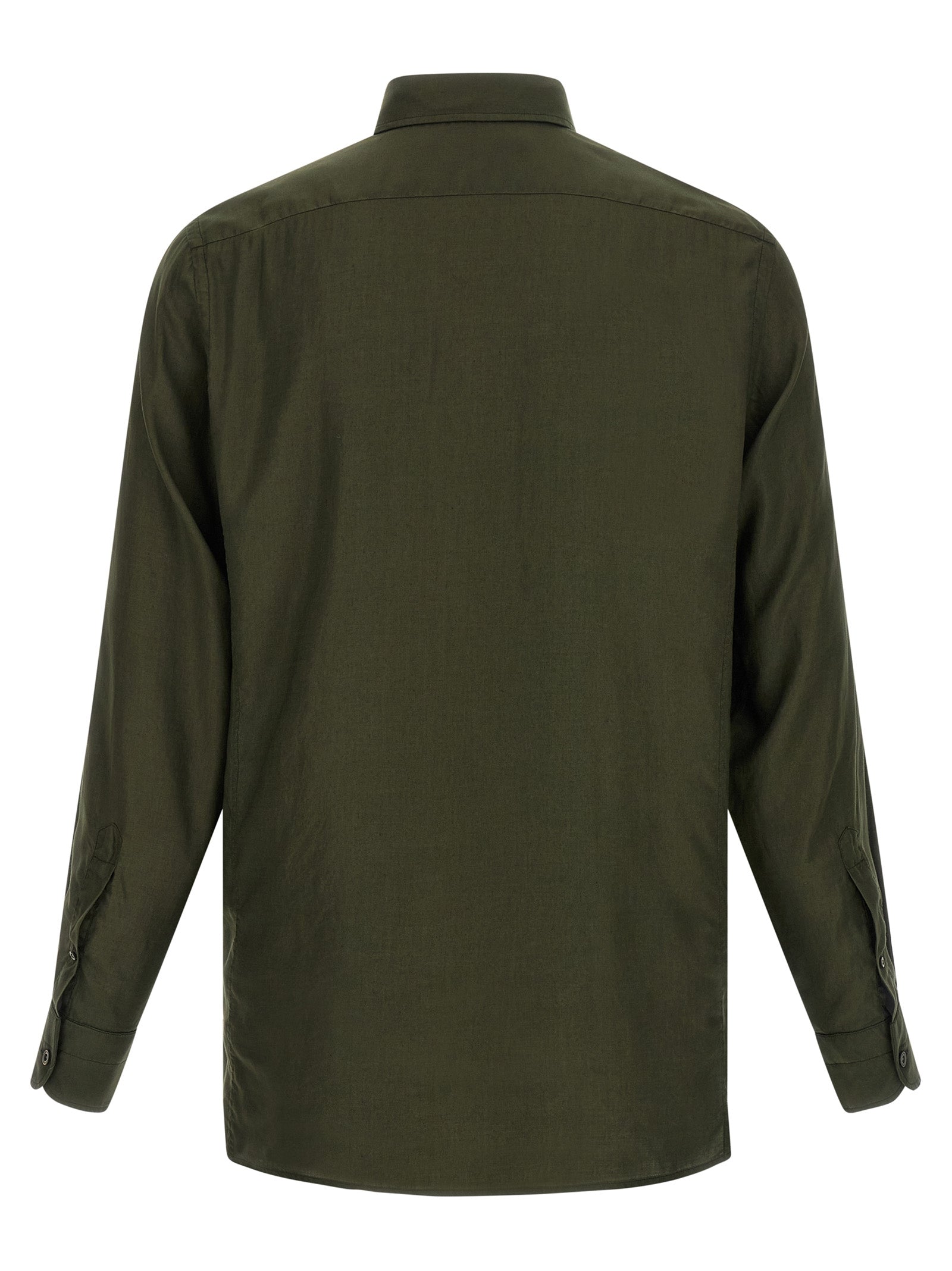 Button-down shirt Green Lyocell Shirt, Blouse