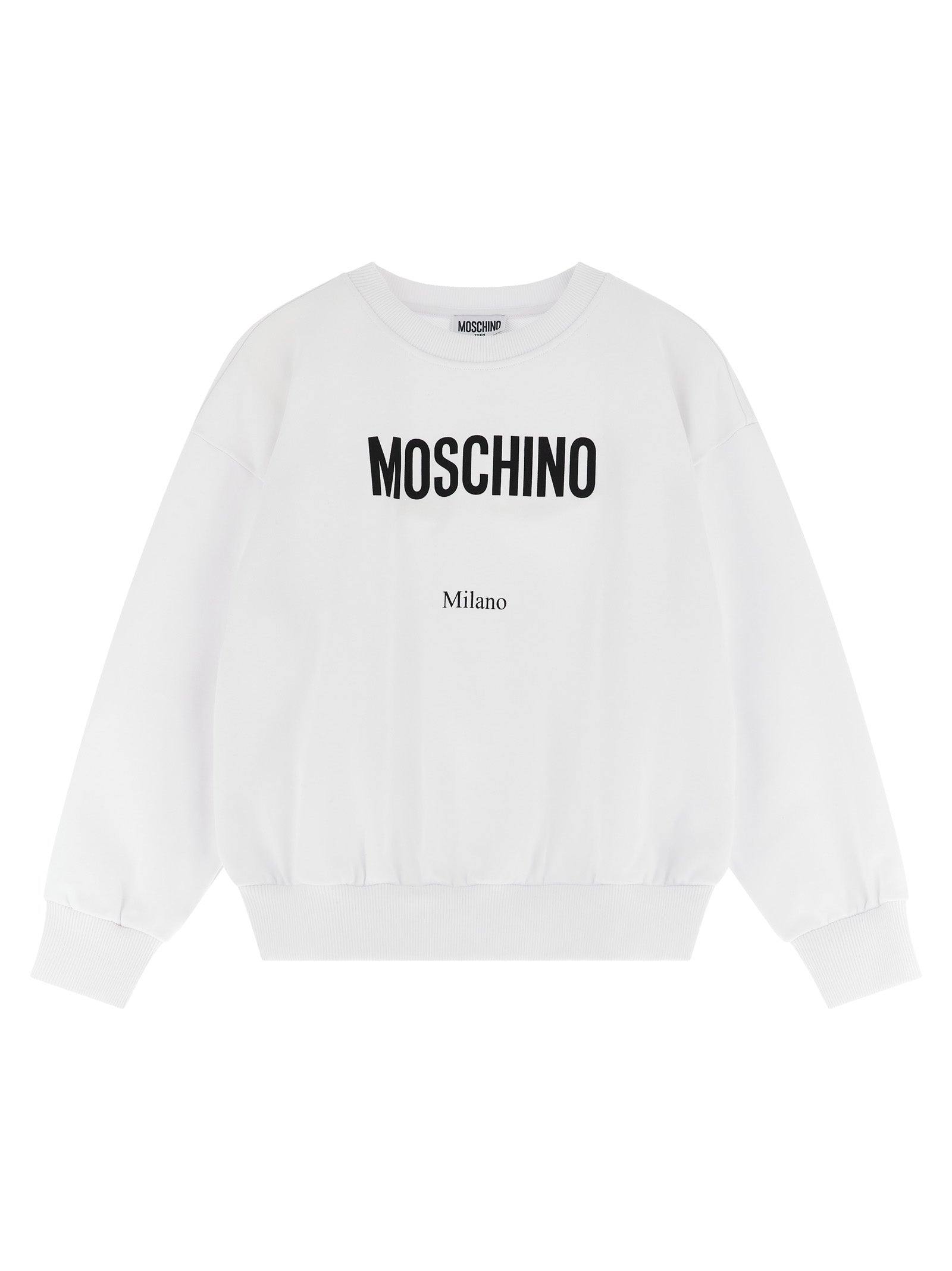 Logo lettering sweatshirt White/black Cotton