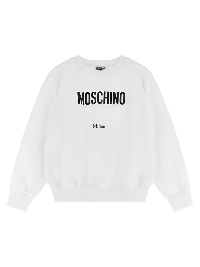 Logo lettering sweatshirt White/black Cotton