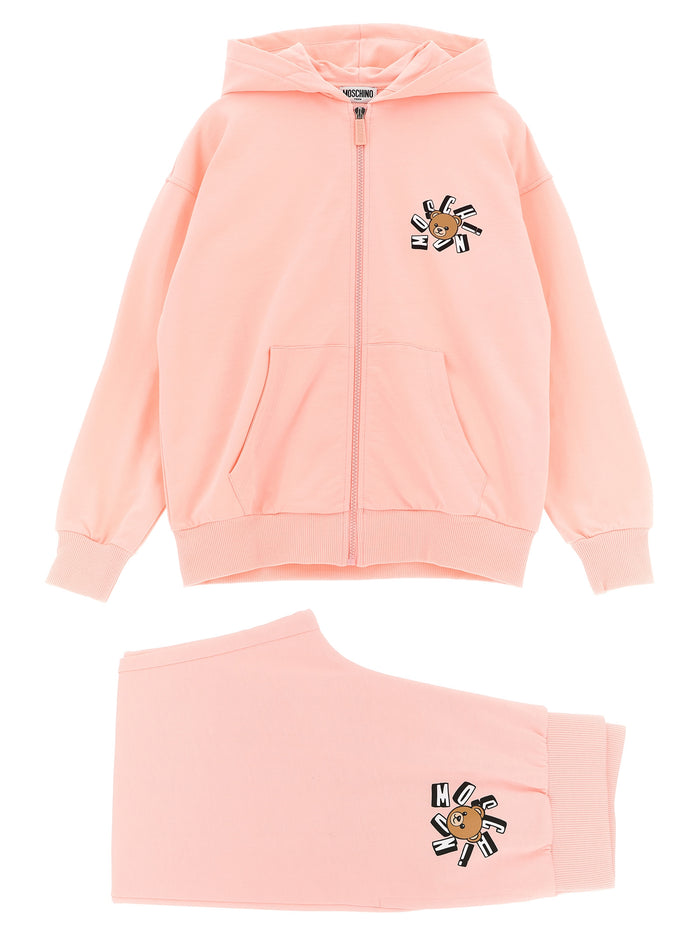 Hoodie + joggers Pink Cotton Dress