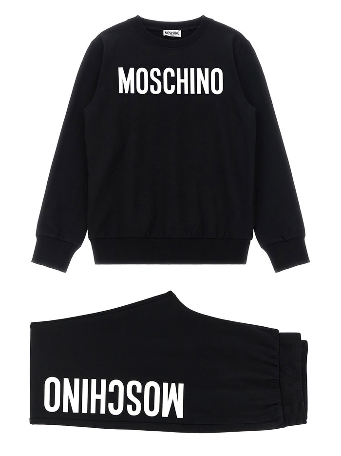 Sweatshirt + joggers set White/black Cotton Dress