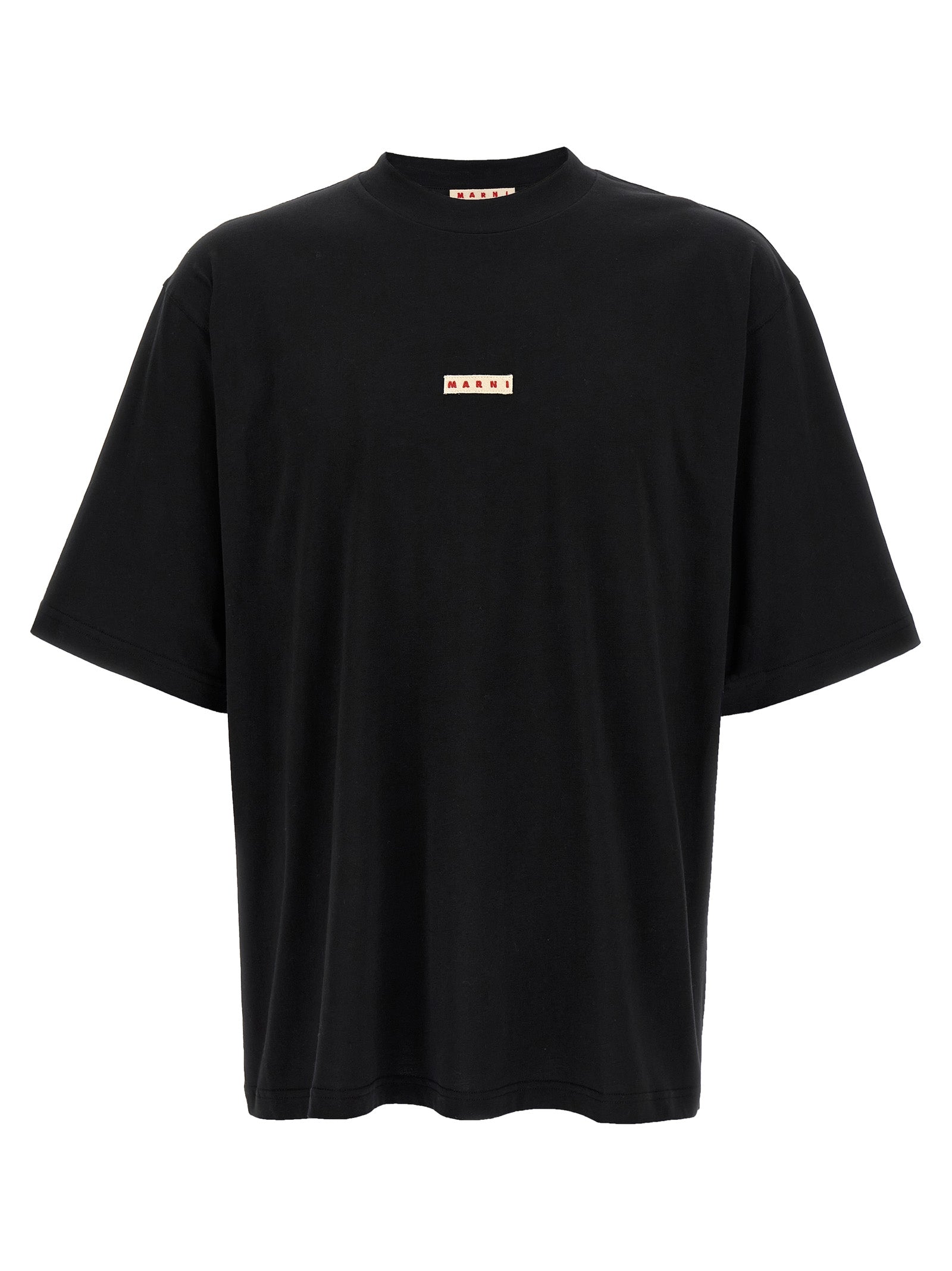 Logo patch t-shirt Black Cotton