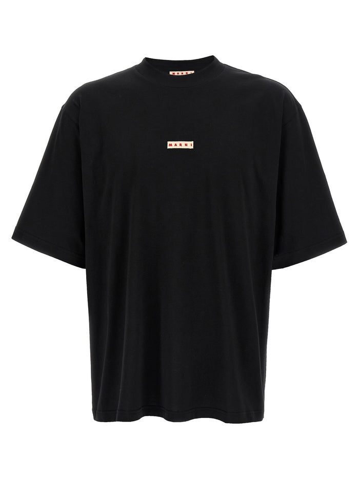 Logo patch t-shirt Black Cotton