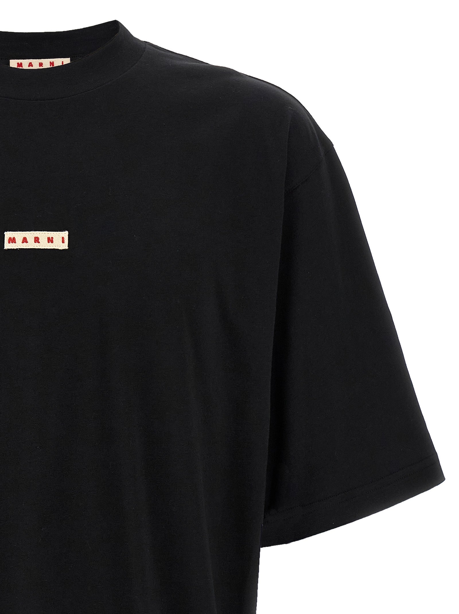 Logo patch t-shirt Black Cotton