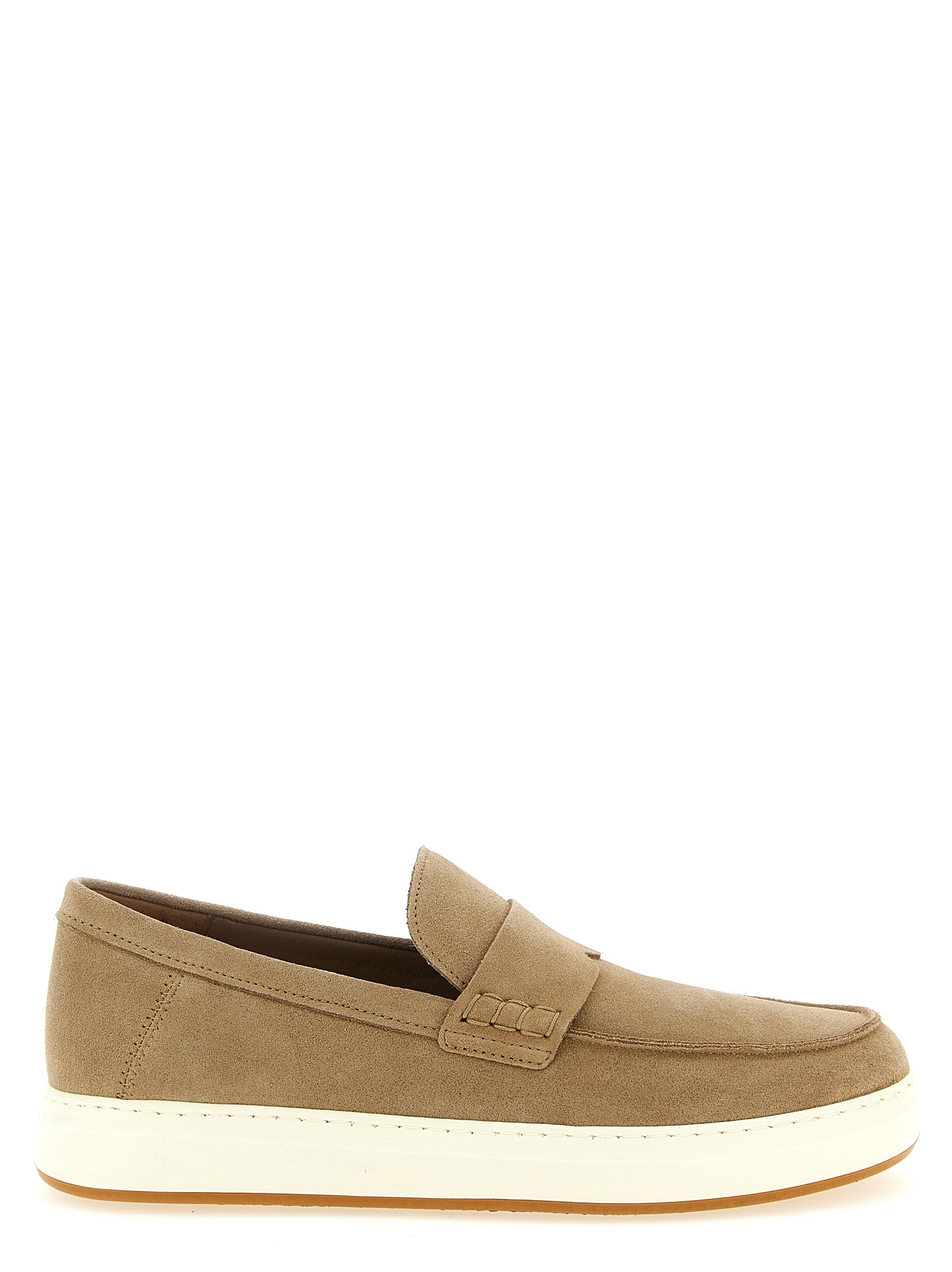 H668 loafers Beige Calfskin Leather (bos Taurus)