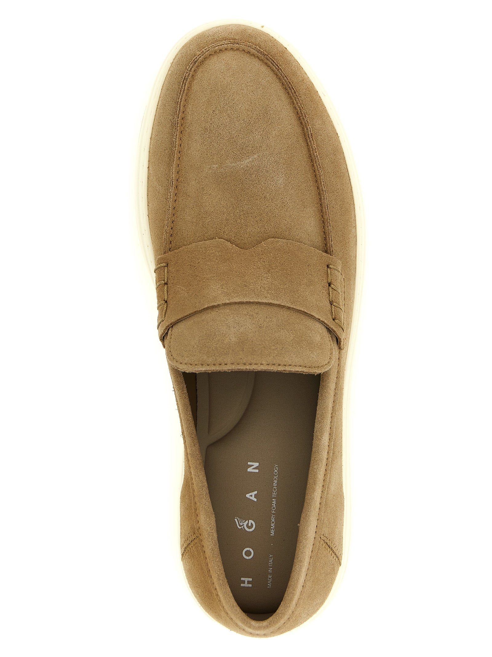 H668 loafers Beige Calfskin Leather (bos Taurus)