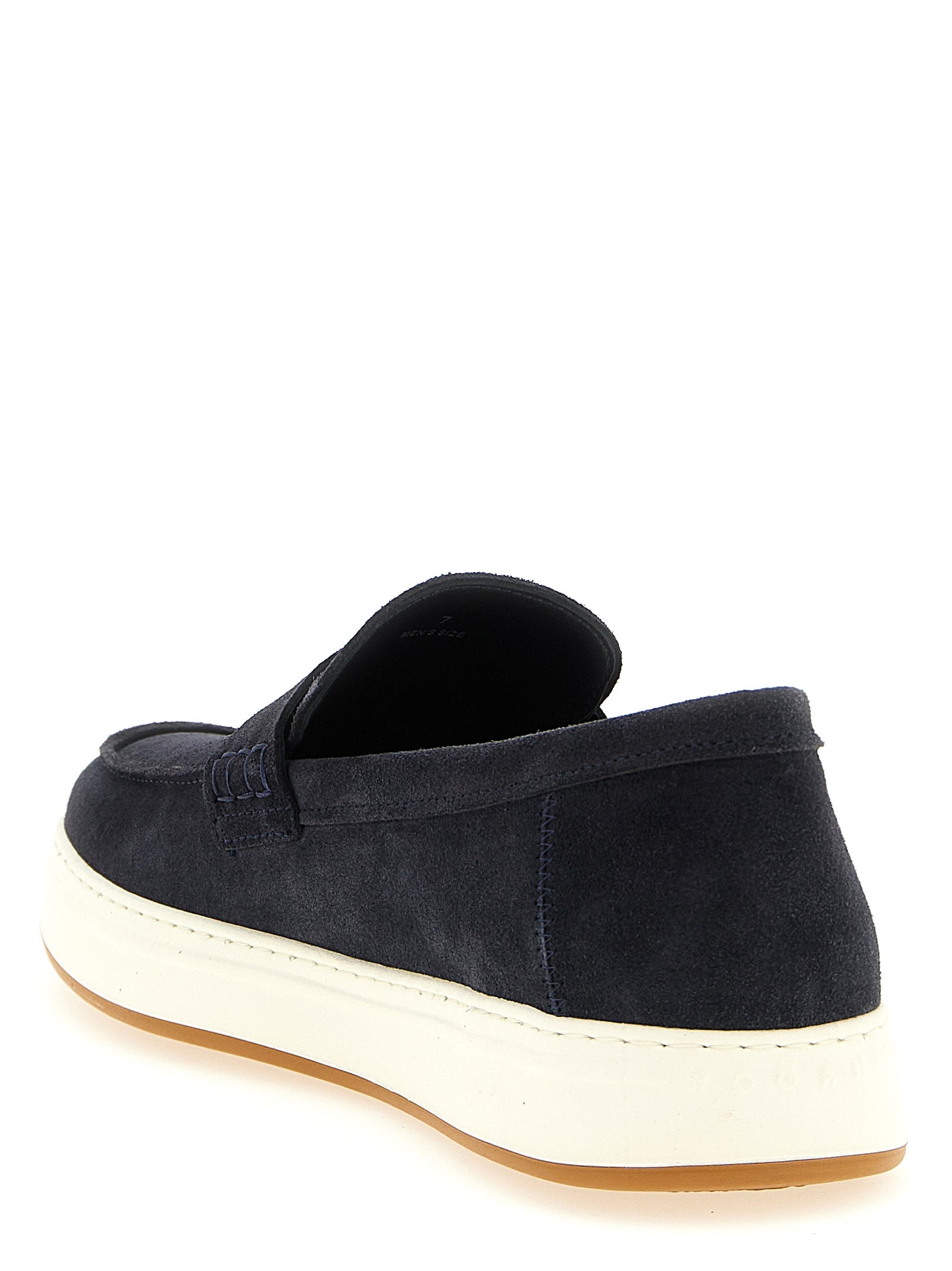 H668 loafers Blue Calfskin Leather (bos Taurus)