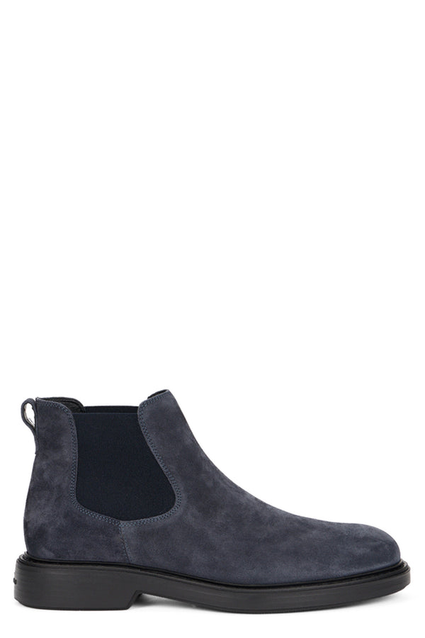 Leather Ankle Boots Deep Navy