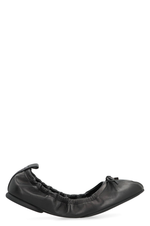 Leather Ballet Flats Black Ballerina Shoes