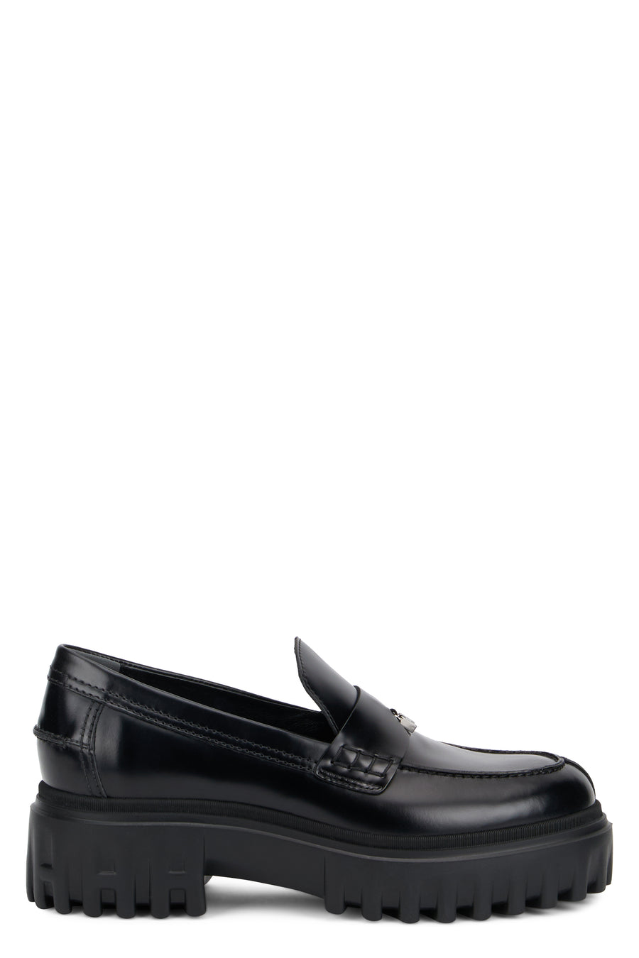 Leather Slip-On Shoes Black Calfskin Loafers