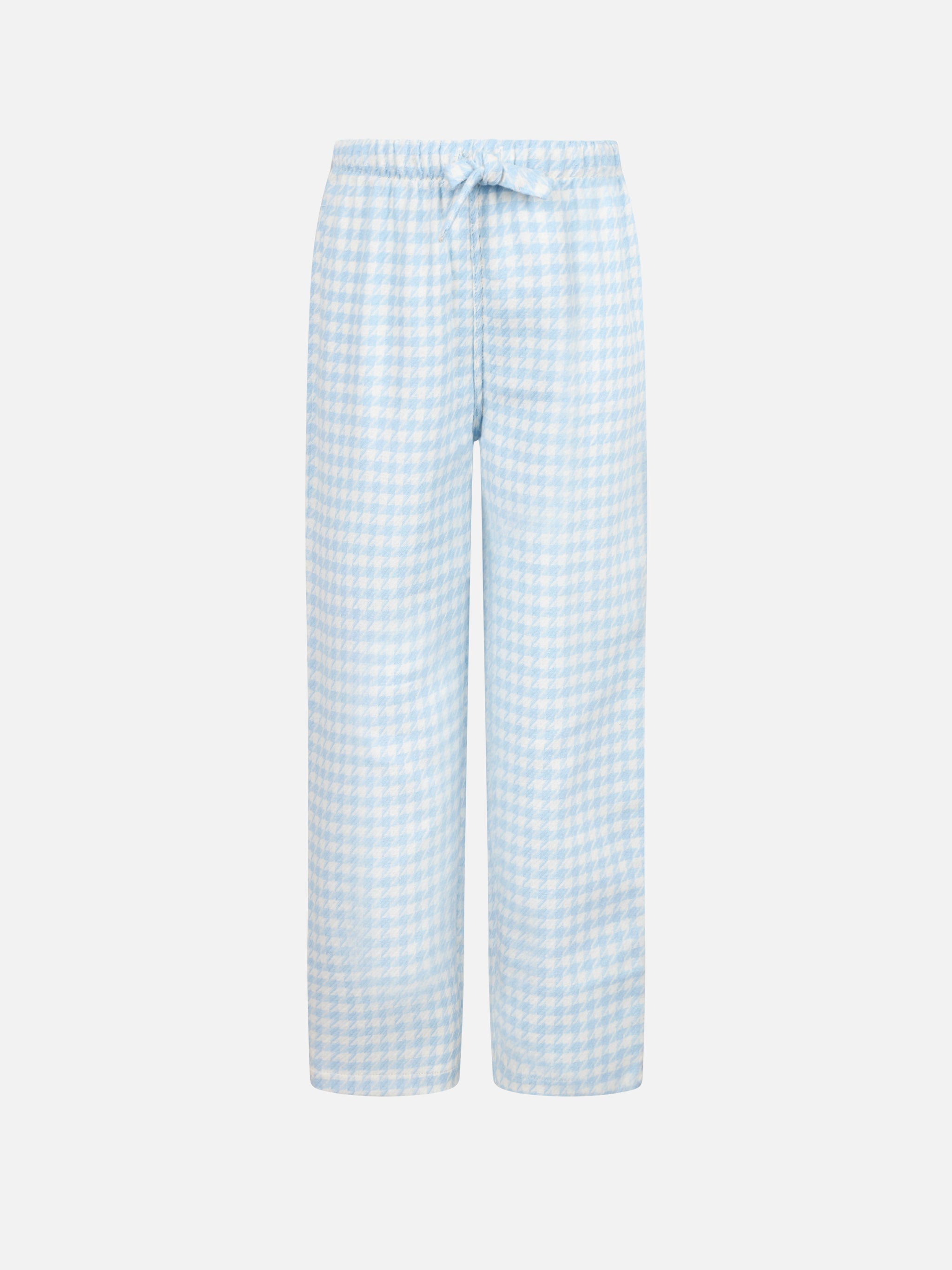 Kid Pajama Pants With Pied De Poule Print __single__ Bottom_apparel