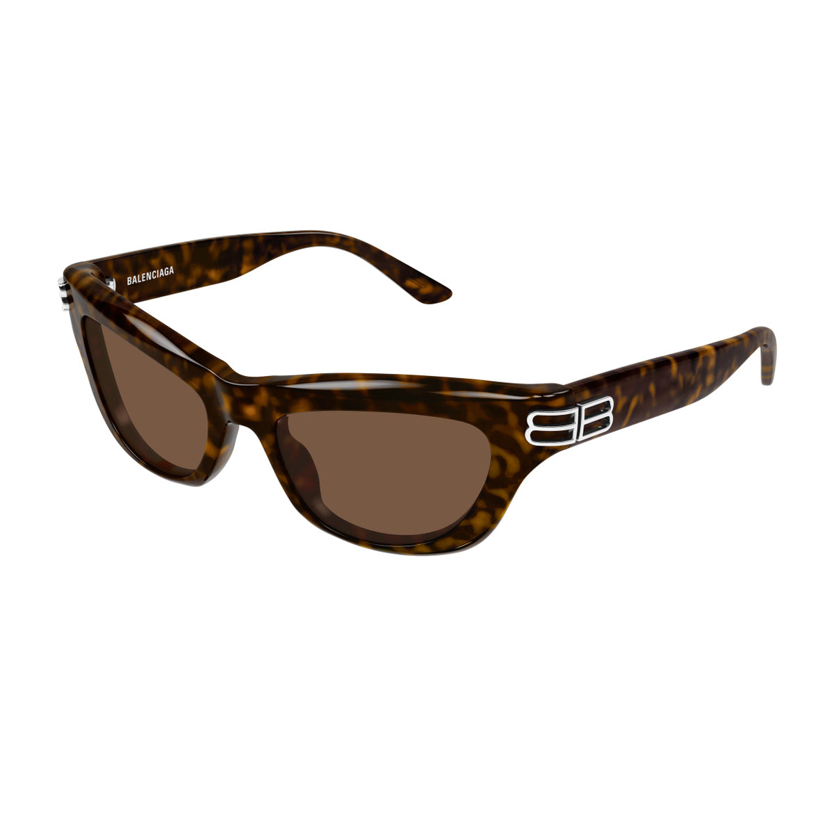 Balenciaga BB0430S Linea Everyday 002 Havana Brown Recycled Acetate Occhiali Da Sole