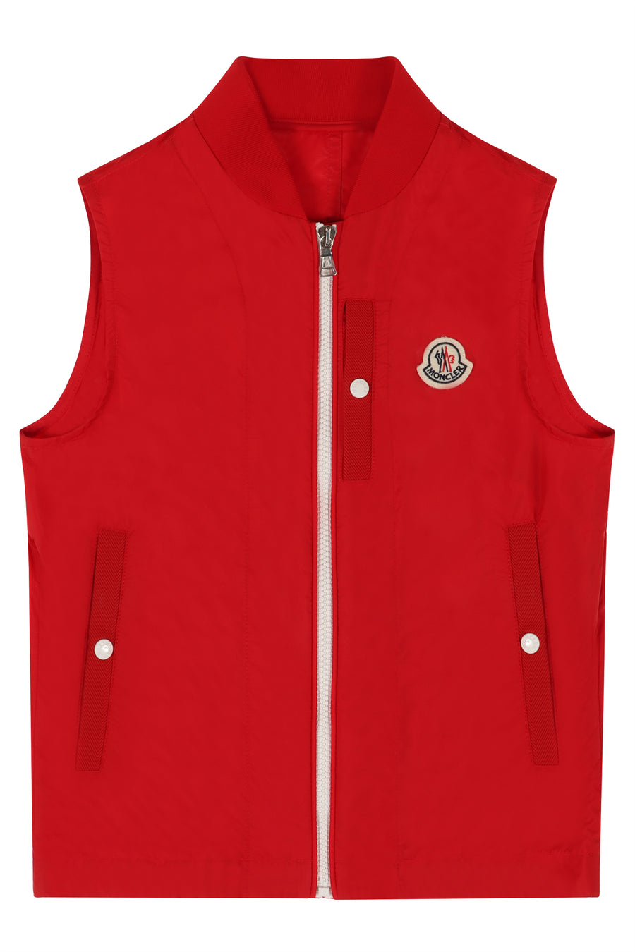 Sleeveless Jacket Red Polyamide