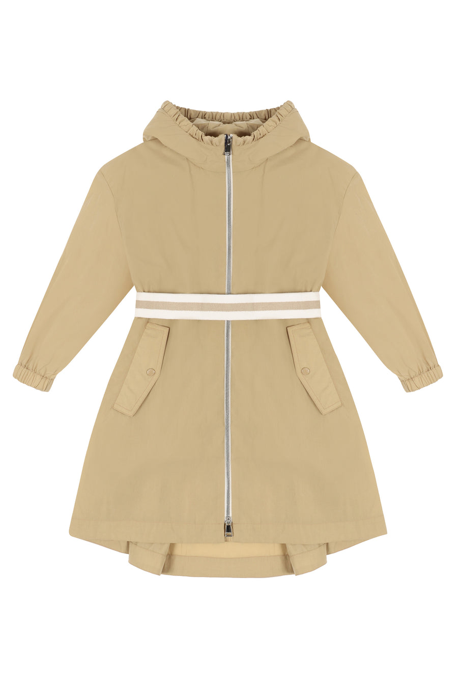 Hooded Windbreaker Aloysha Beige Polyamide Jacket